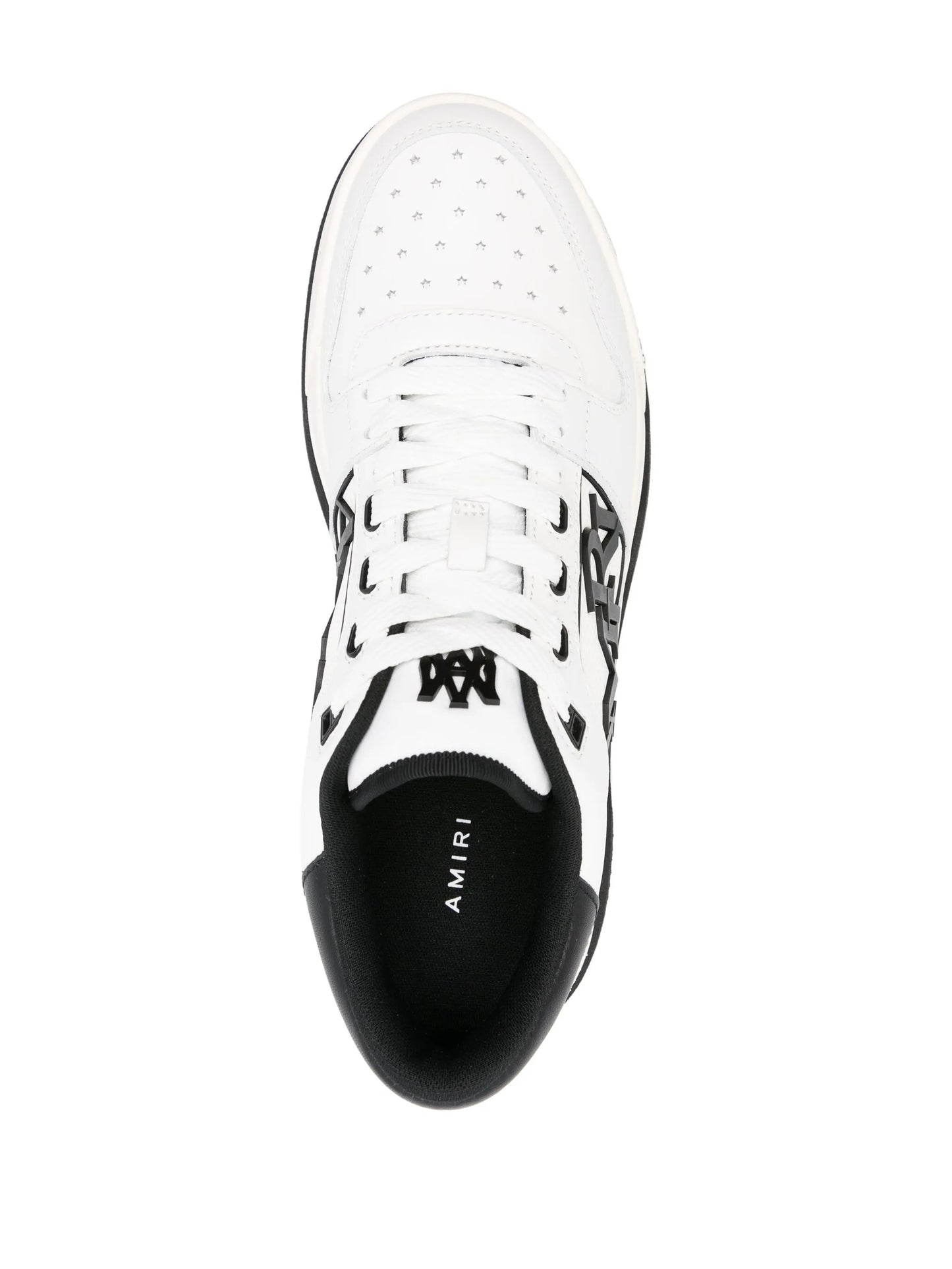 logo-embossed leather sneakers