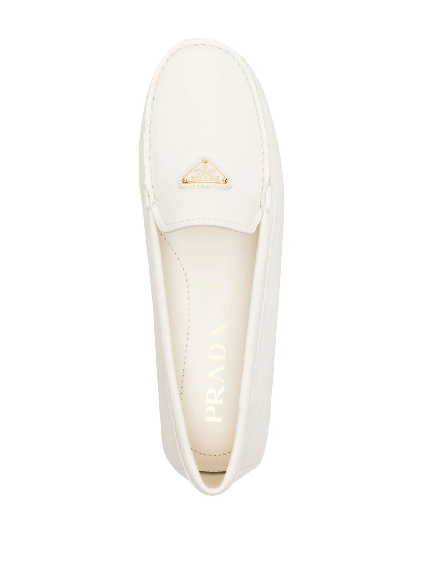 logo-plaque leather loafers