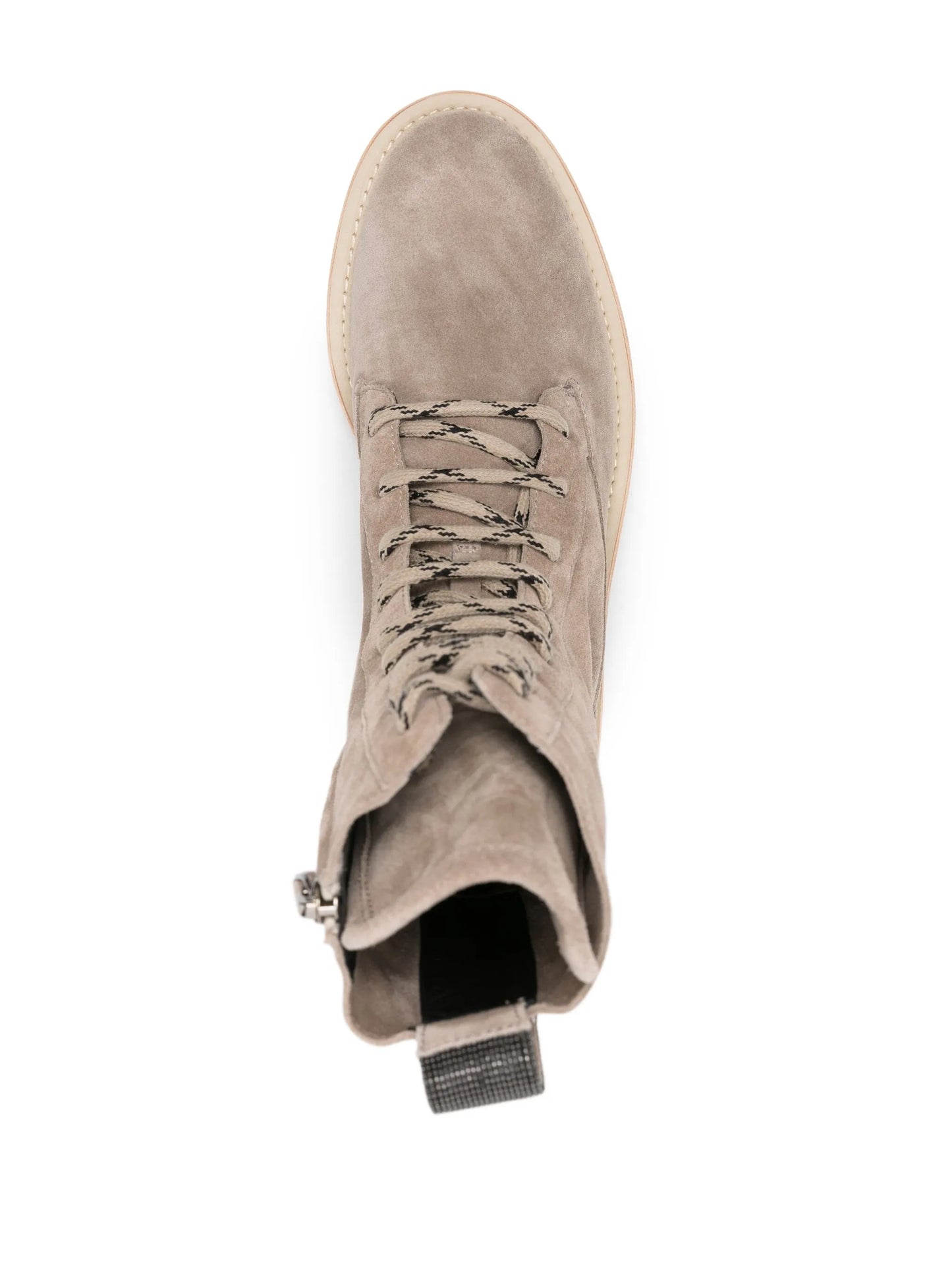 Monili-detail suede ankle boots
