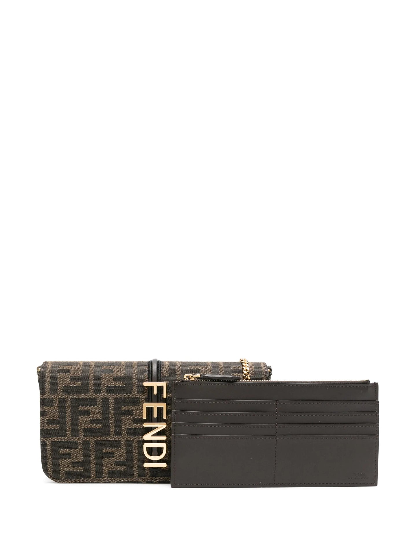 Fendigraphy jacquard chain wallet