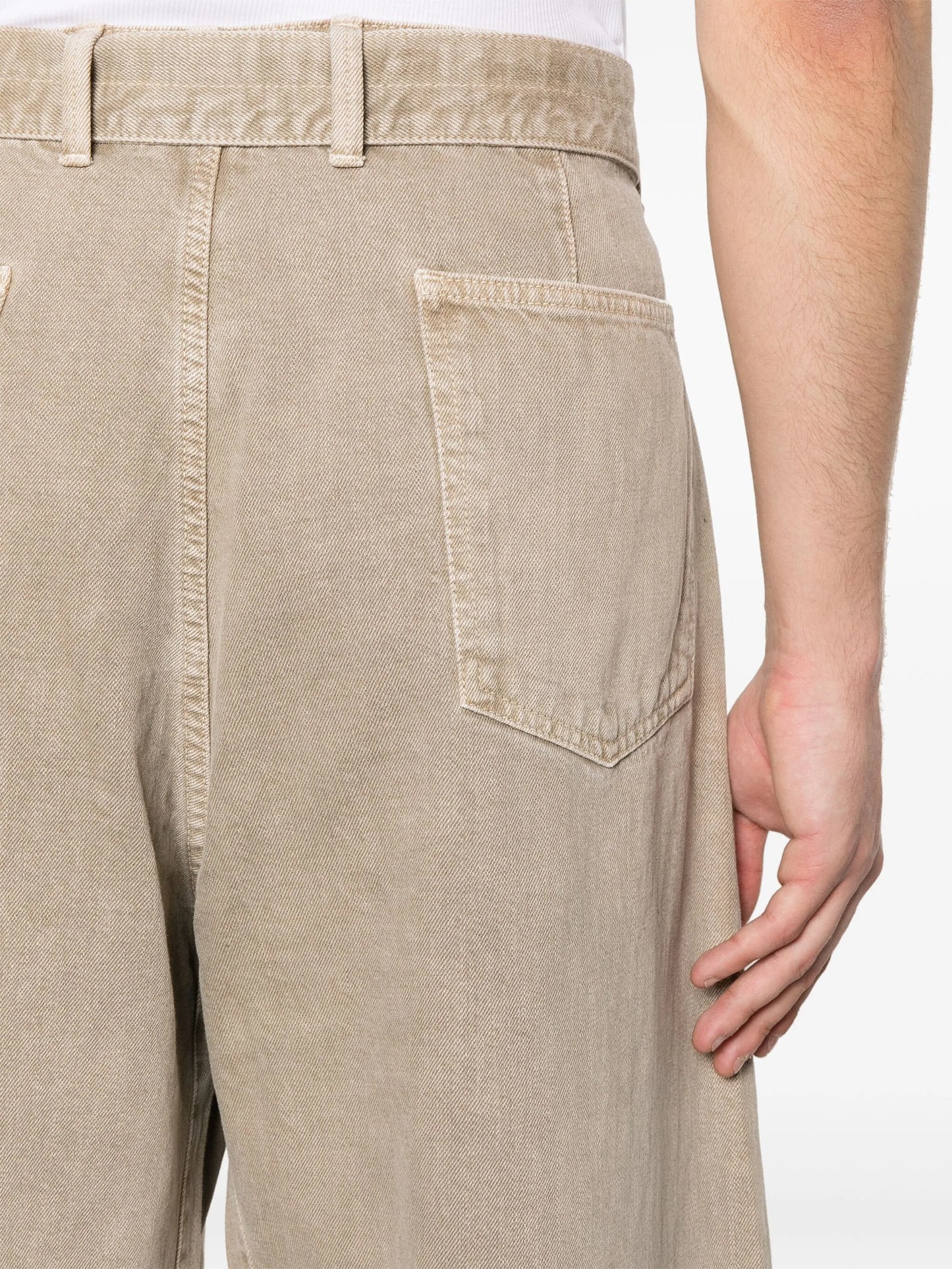 belted denim shorts