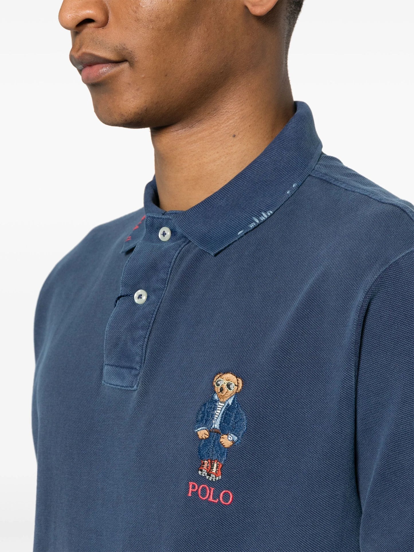 Polo Bear-motif polo shirt