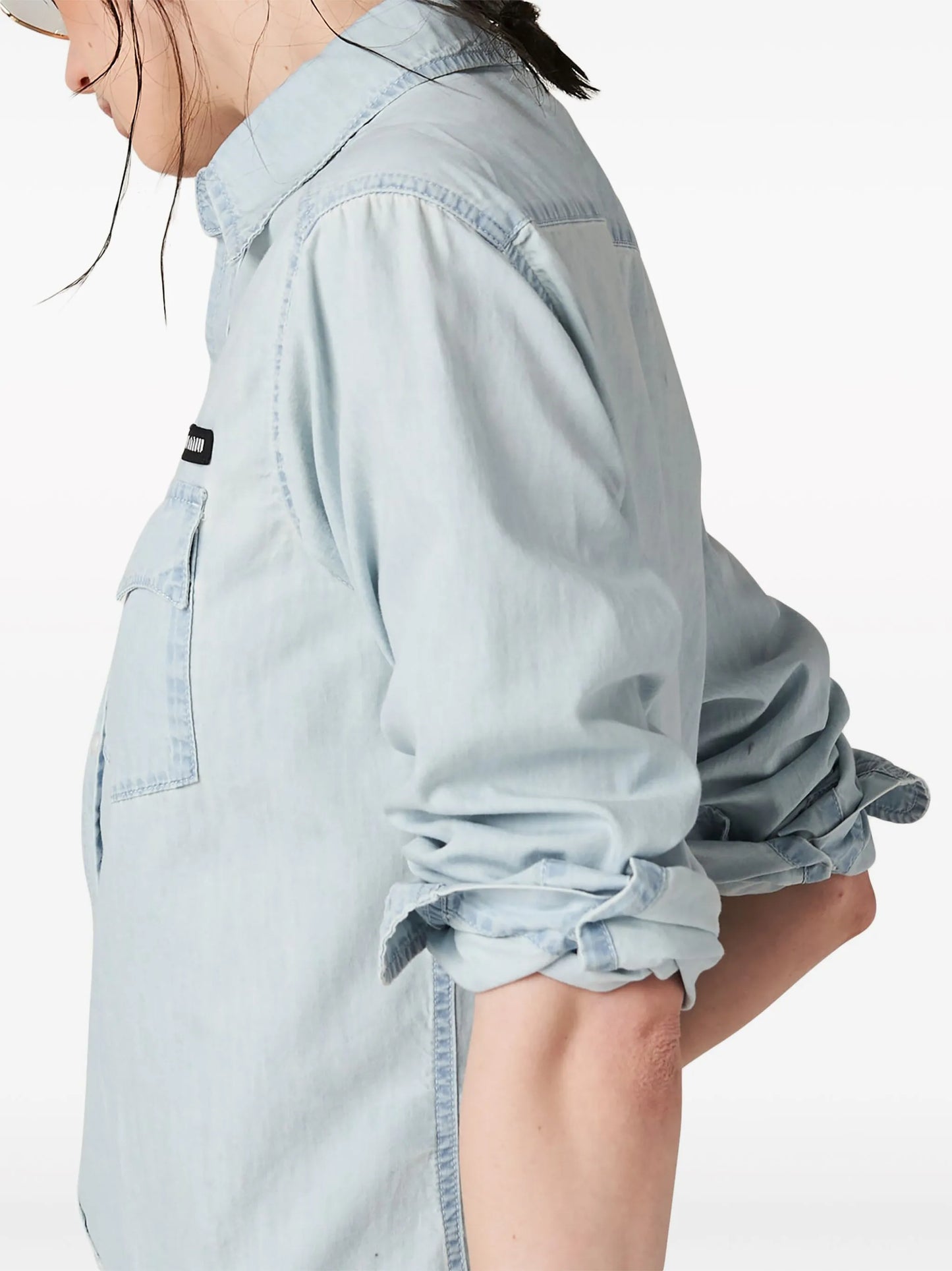 logo-appliqué cotton shirt