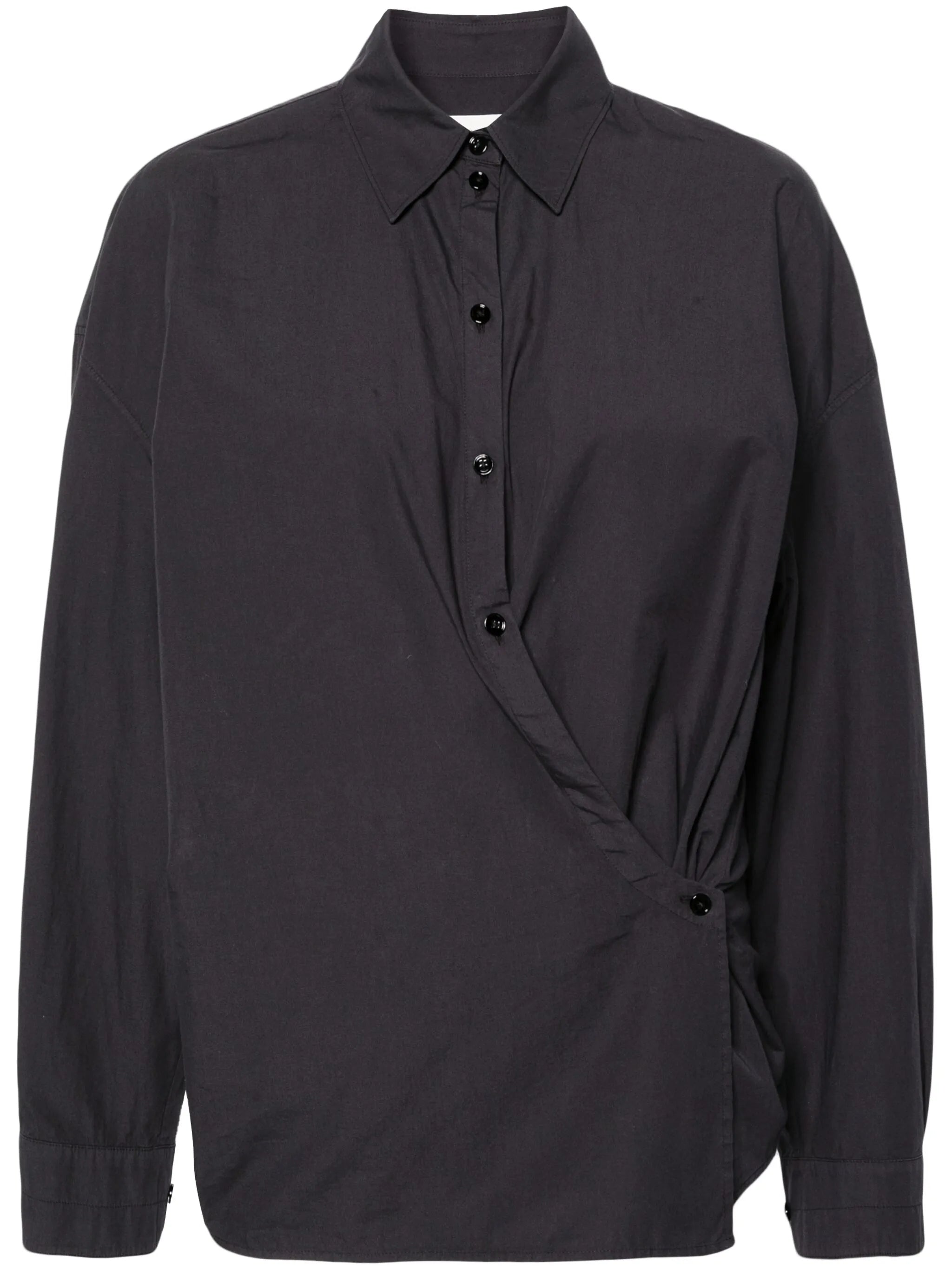 twist-detail cotton shirt