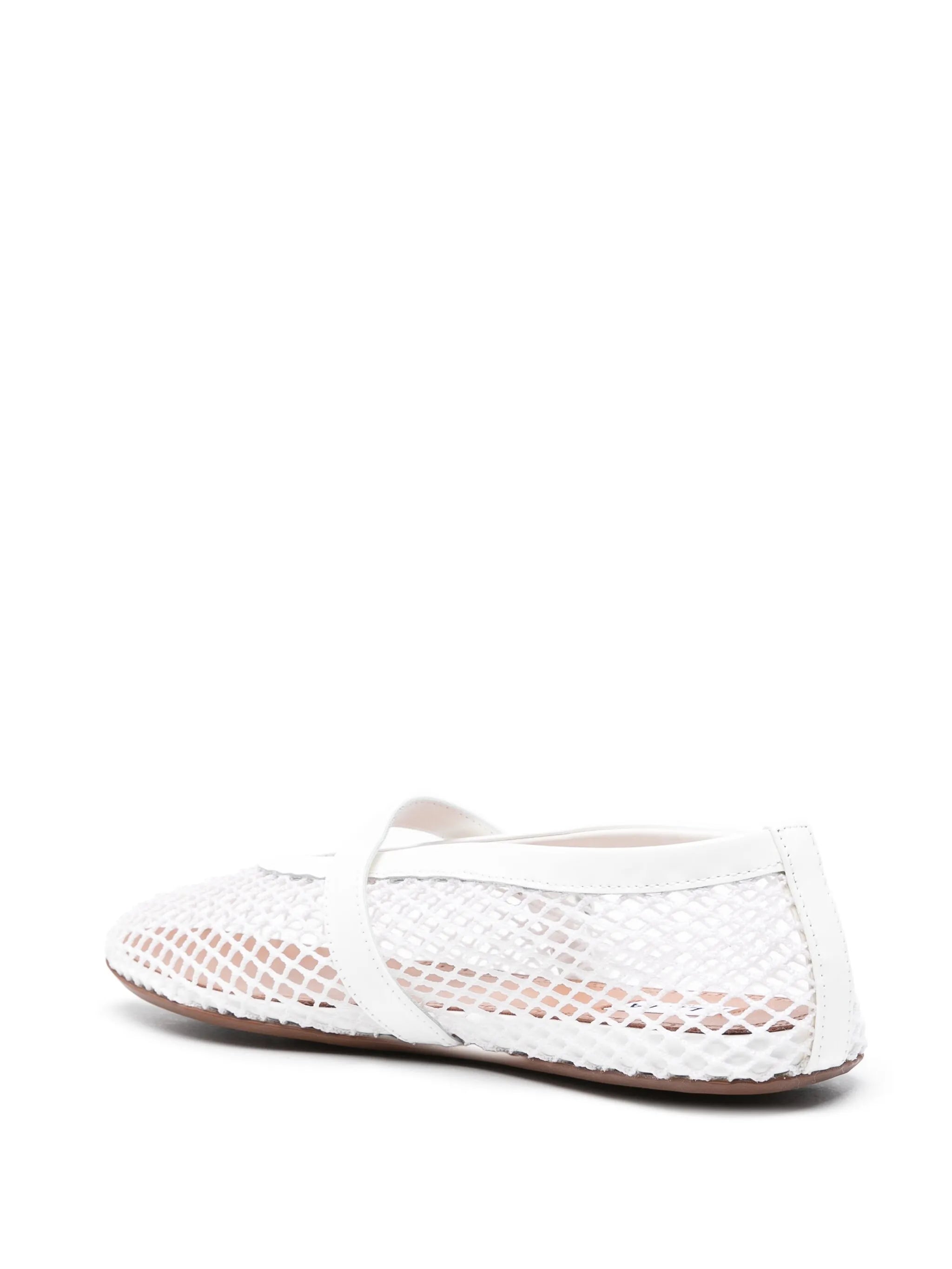 Fishnet ballerina shoes