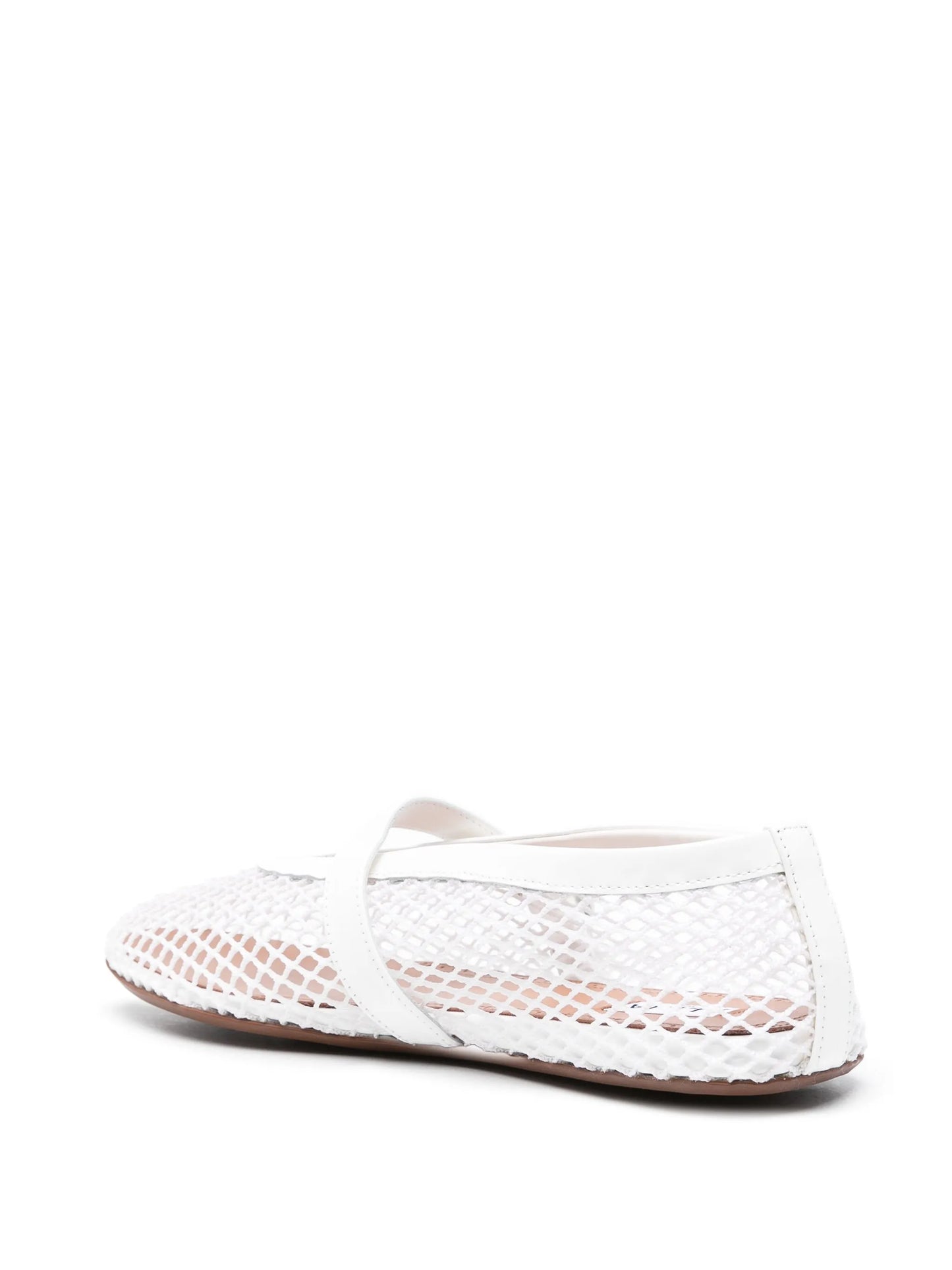 Fishnet ballerina shoes