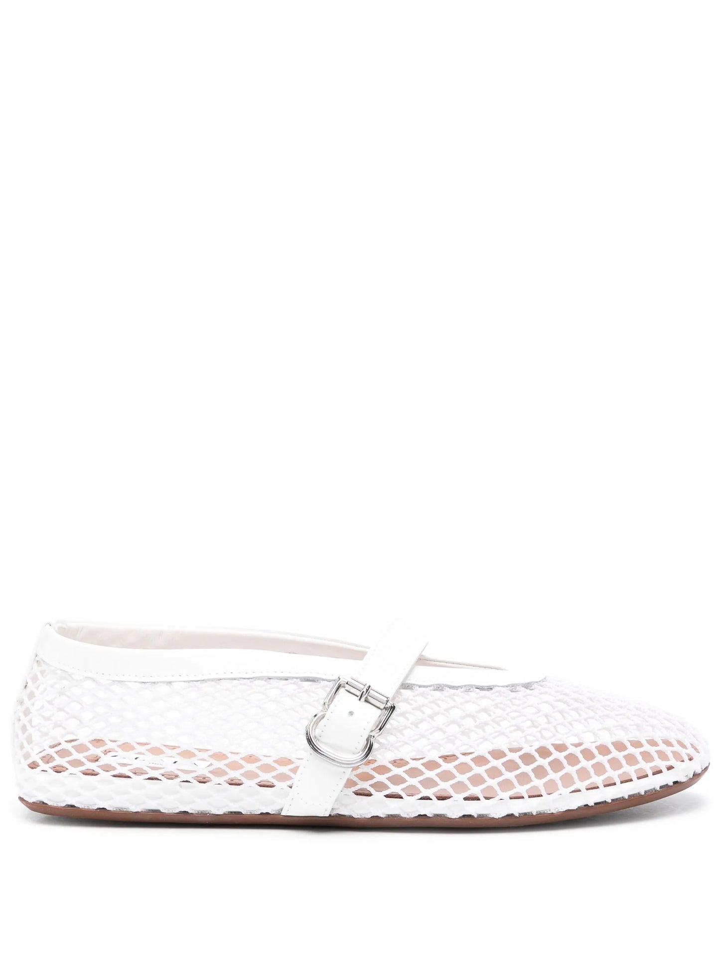 Fishnet ballerina shoes