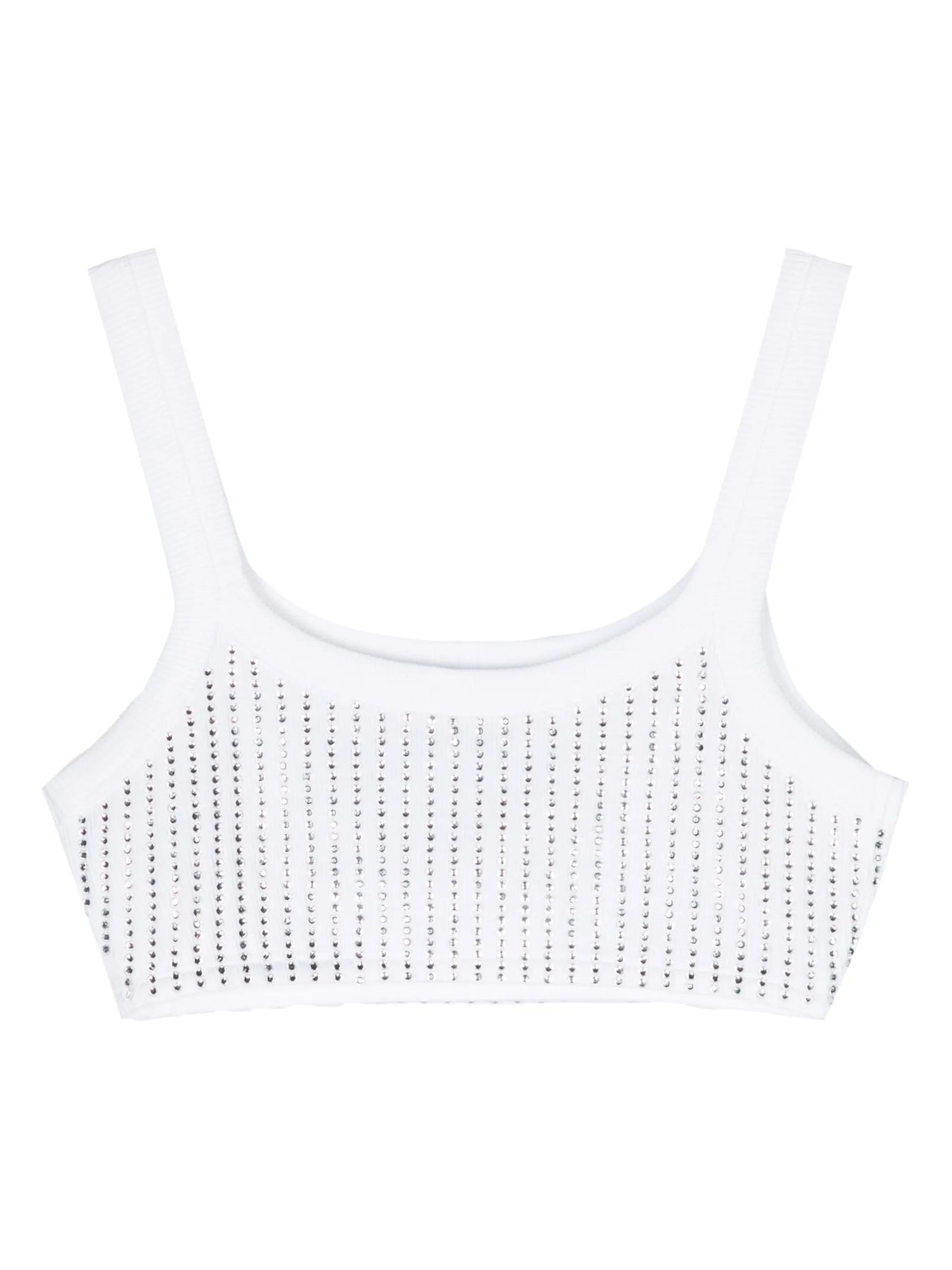 rhinestoned cotton crop top