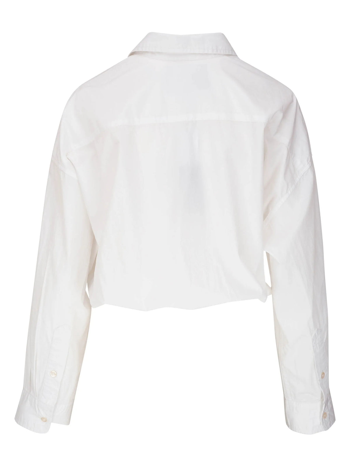 crossover bubble shirt cropped