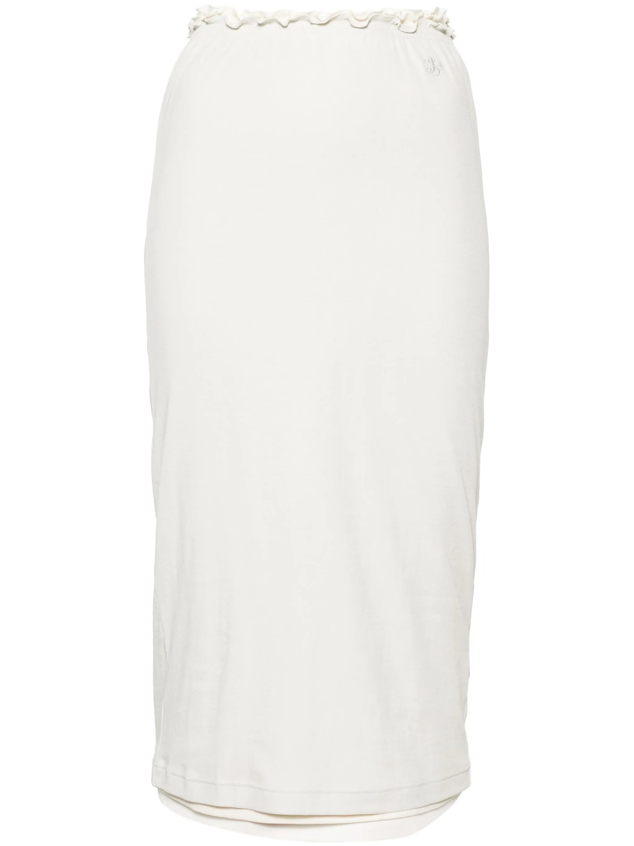 + layered cotton midi skirt