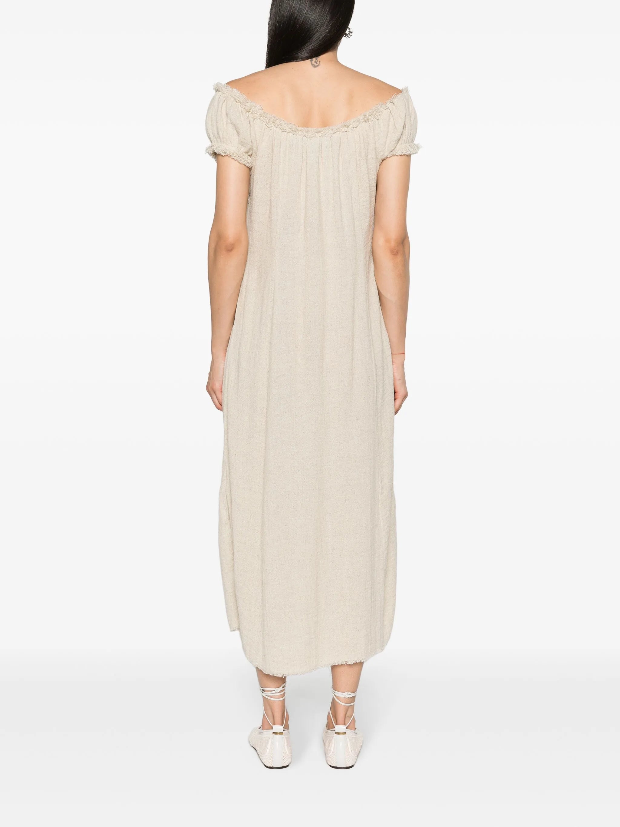 frayed chemise slip dress