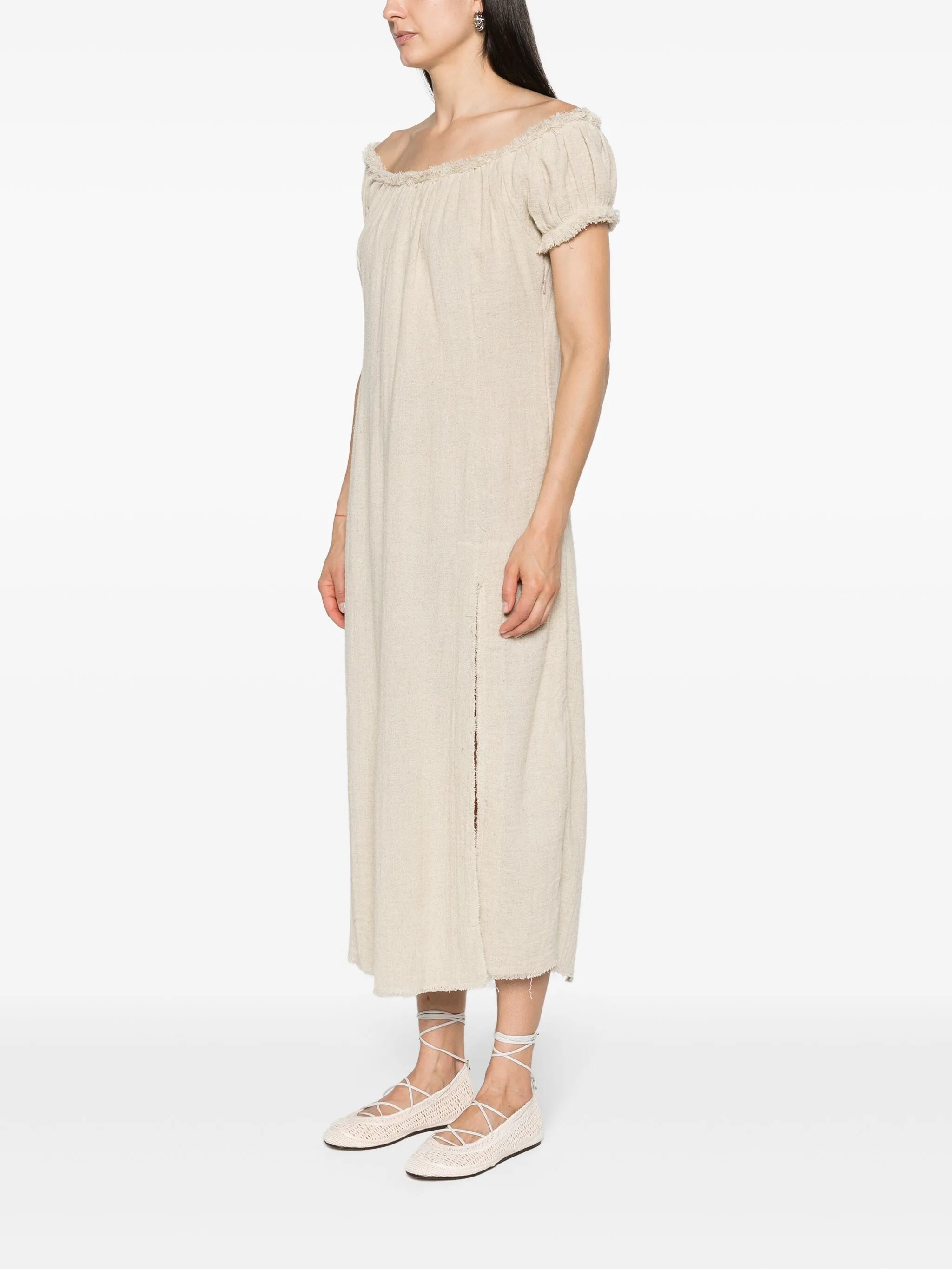 frayed chemise slip dress