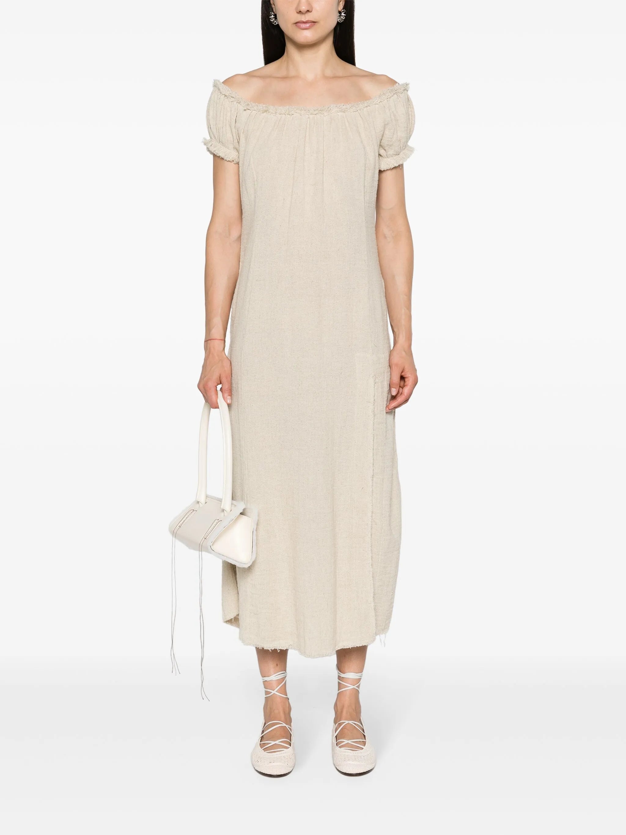 frayed chemise slip dress