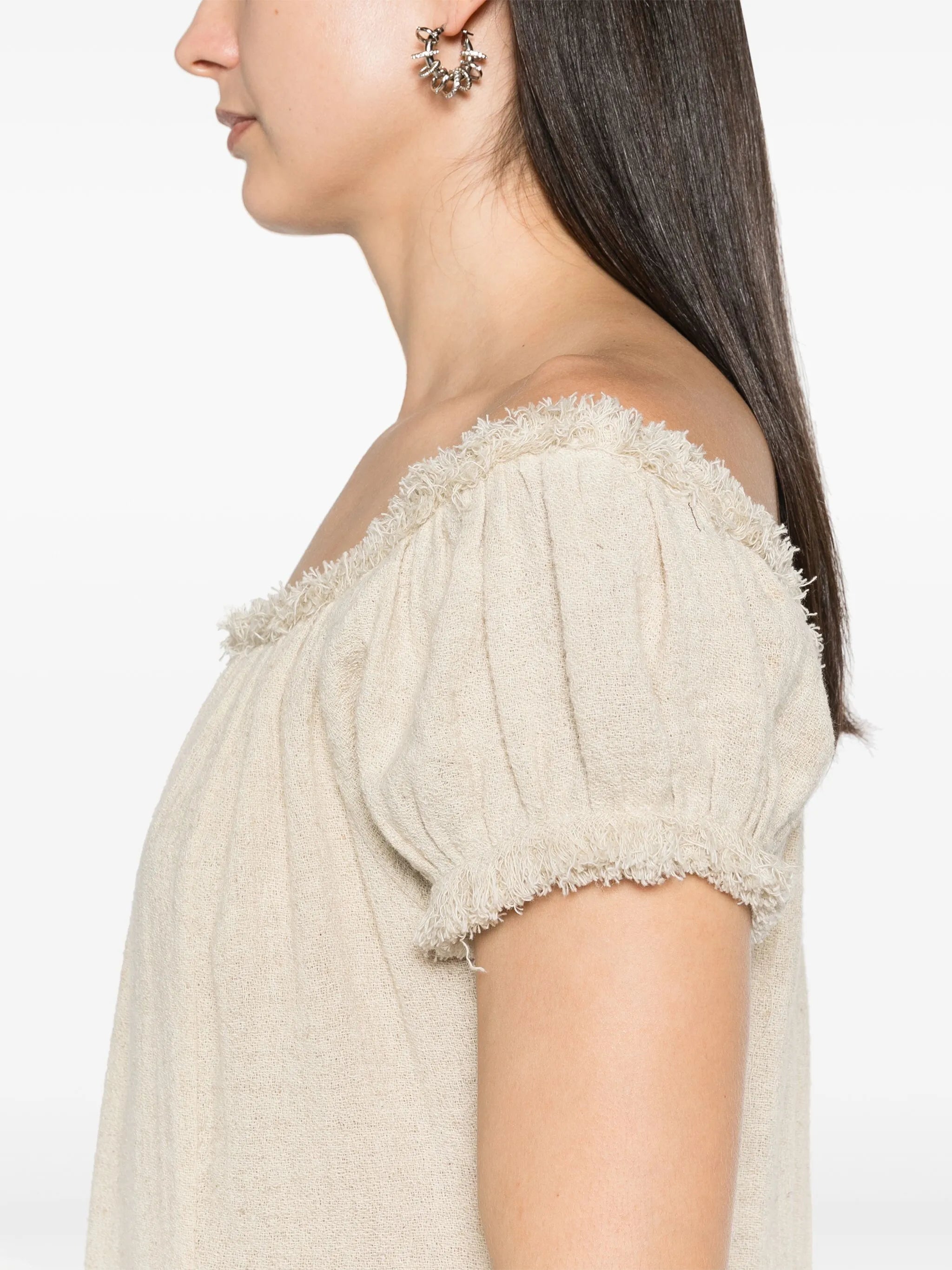frayed chemise slip dress