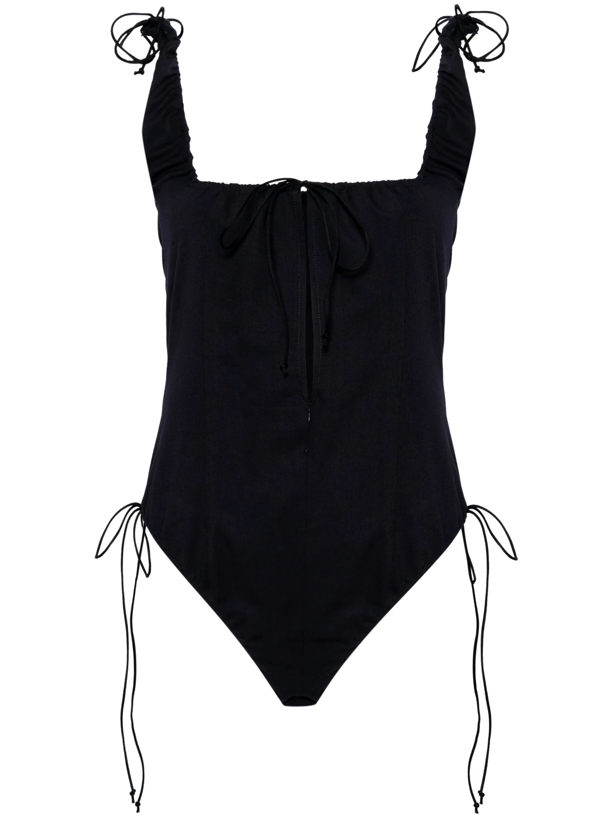 scoop-neck sleeveless body