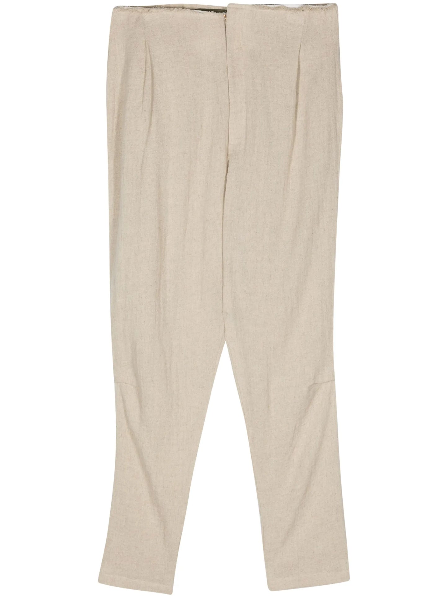 high-waisted tapered trousers