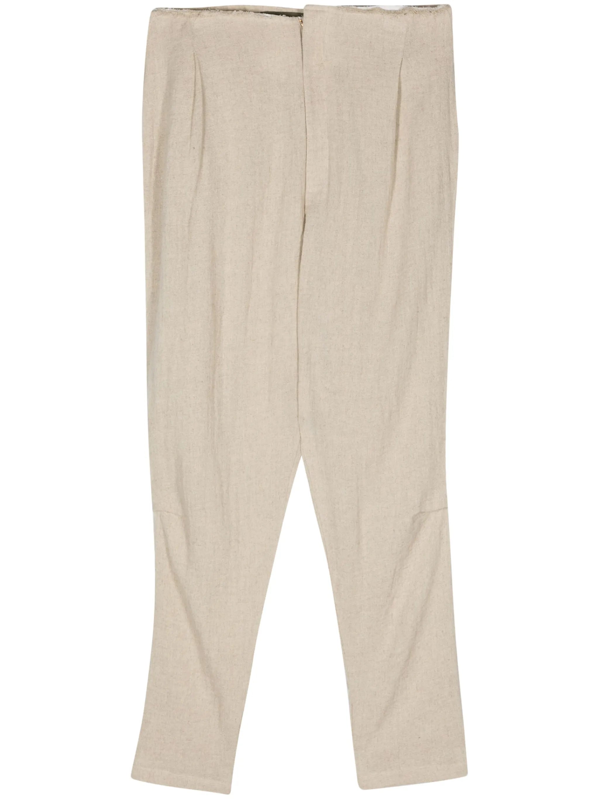 high-waisted tapered trousers