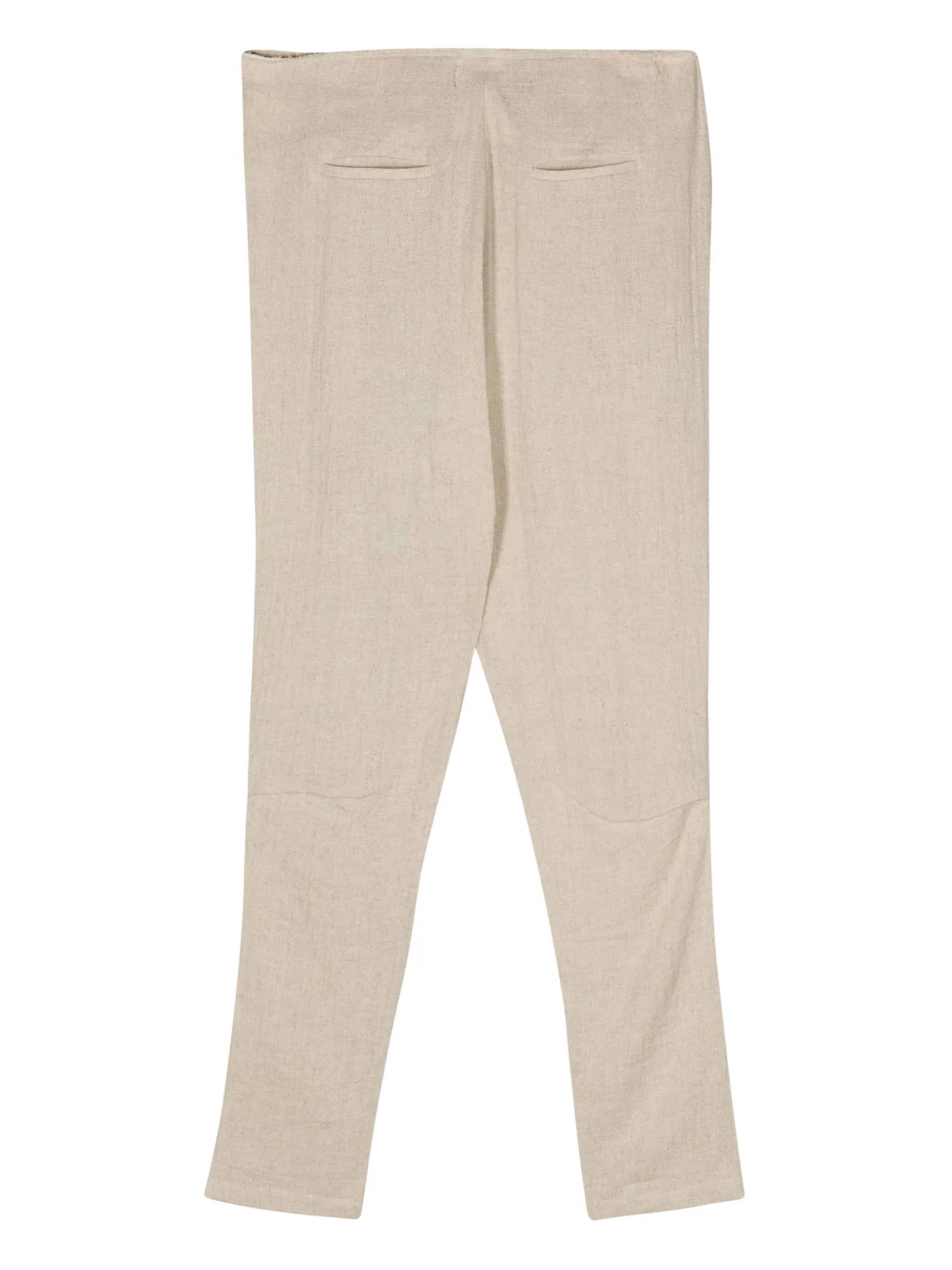 high-waisted tapered trousers
