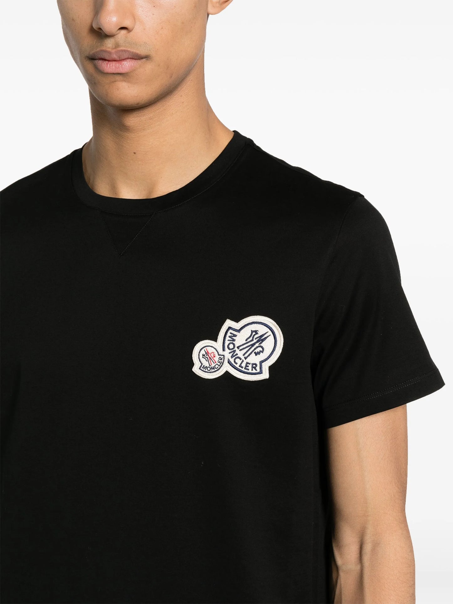 logo-patch cotton T-shirt