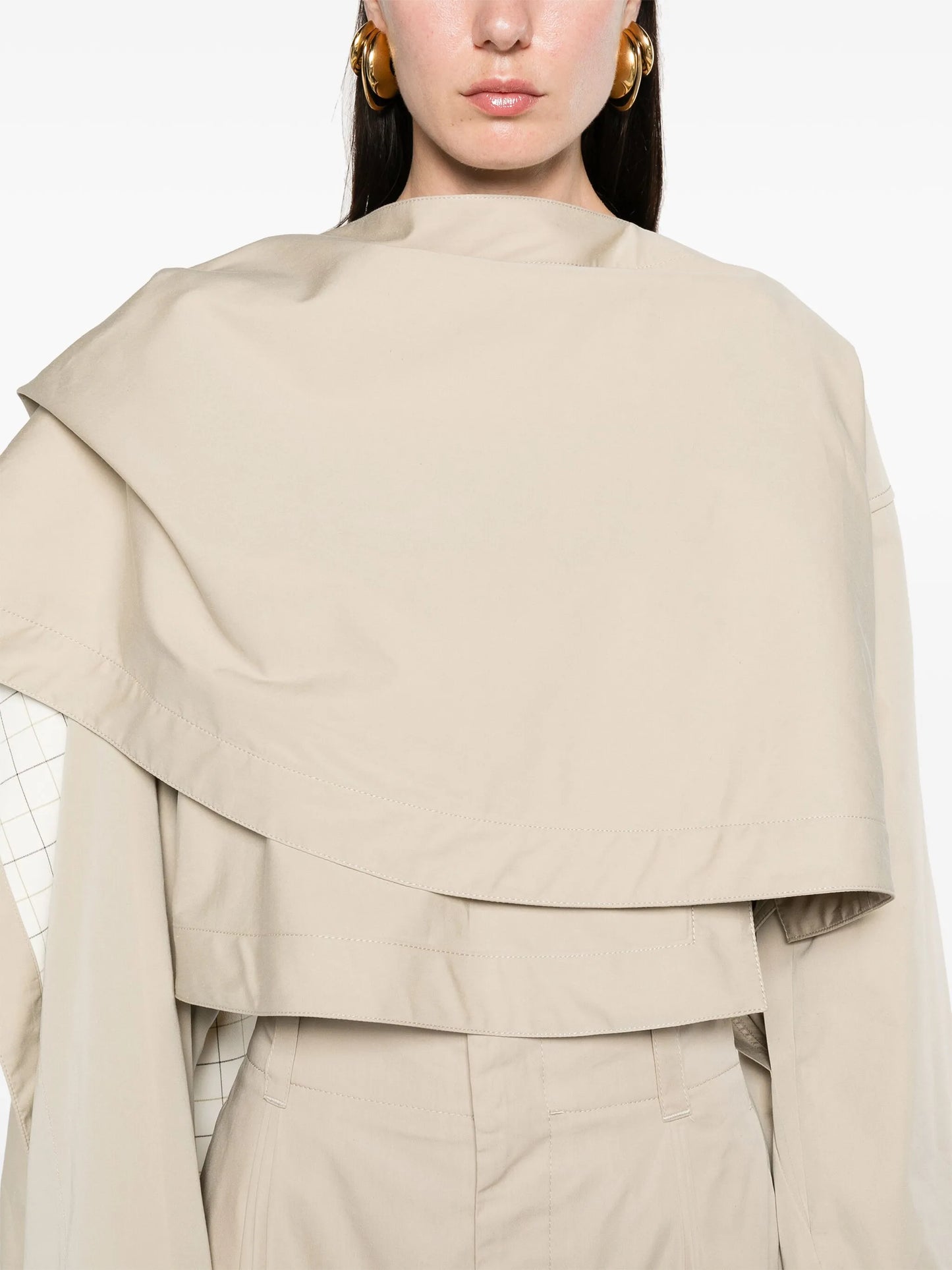 wrap gabardine cape