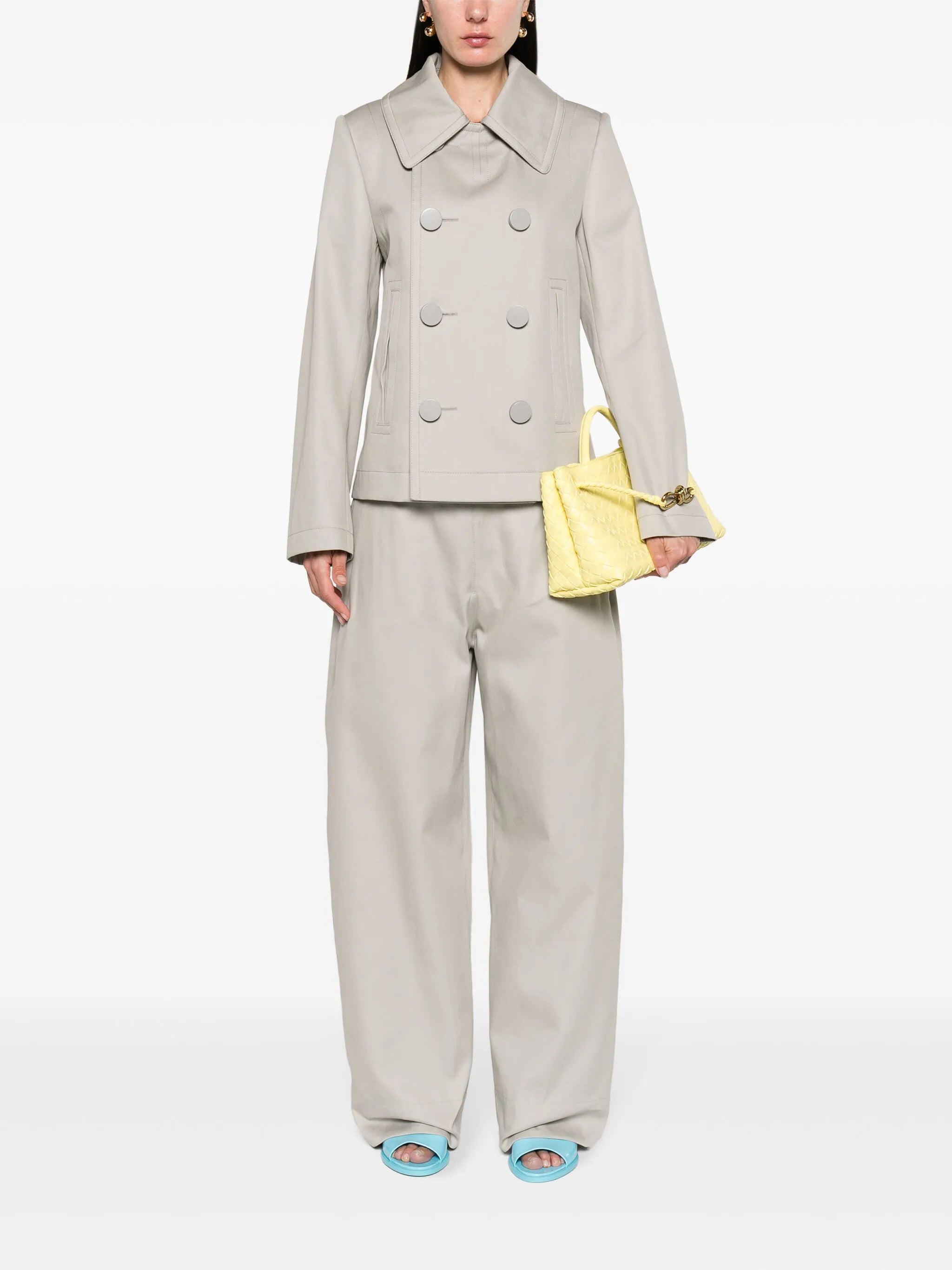 Sailor mid-rise wide-leg trousers