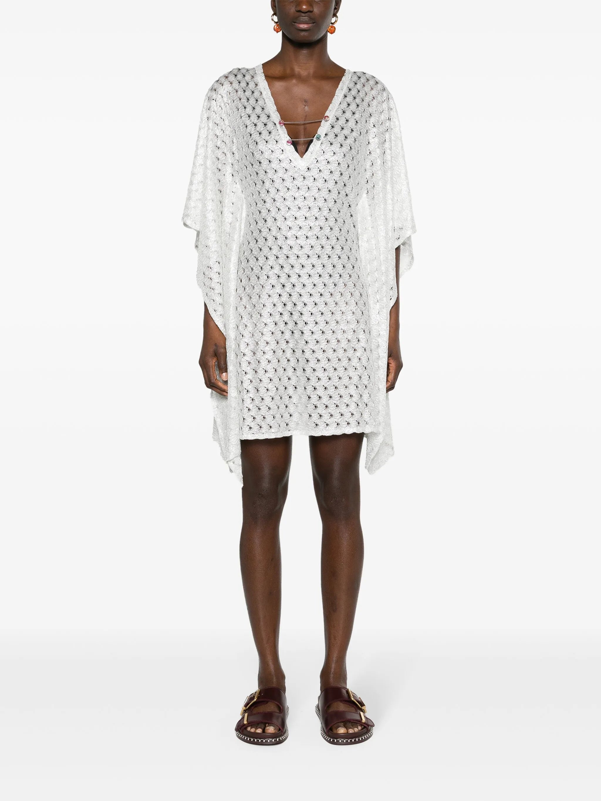 zigzag-woven dress
