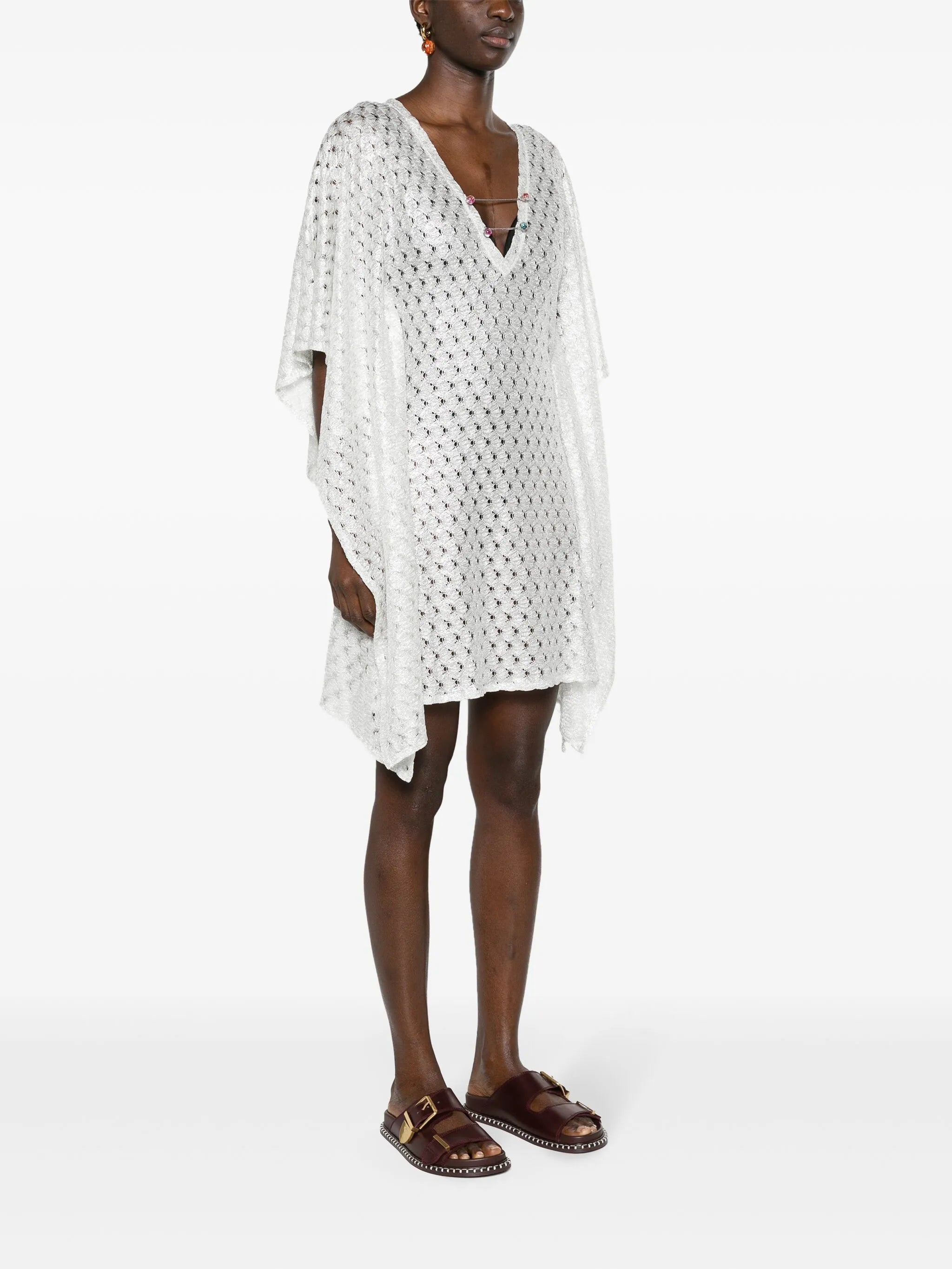 zigzag-woven dress