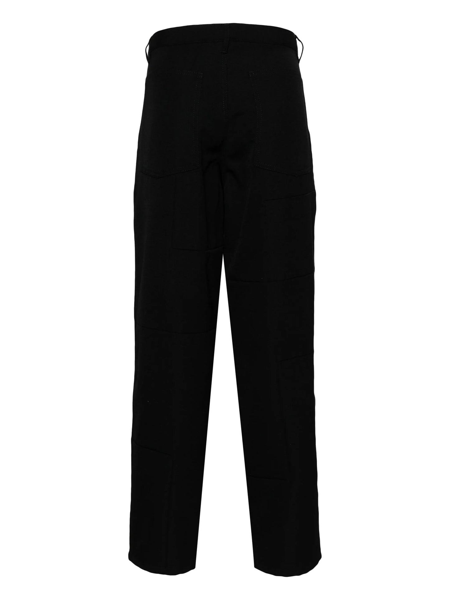 panelled wool tapered trousers