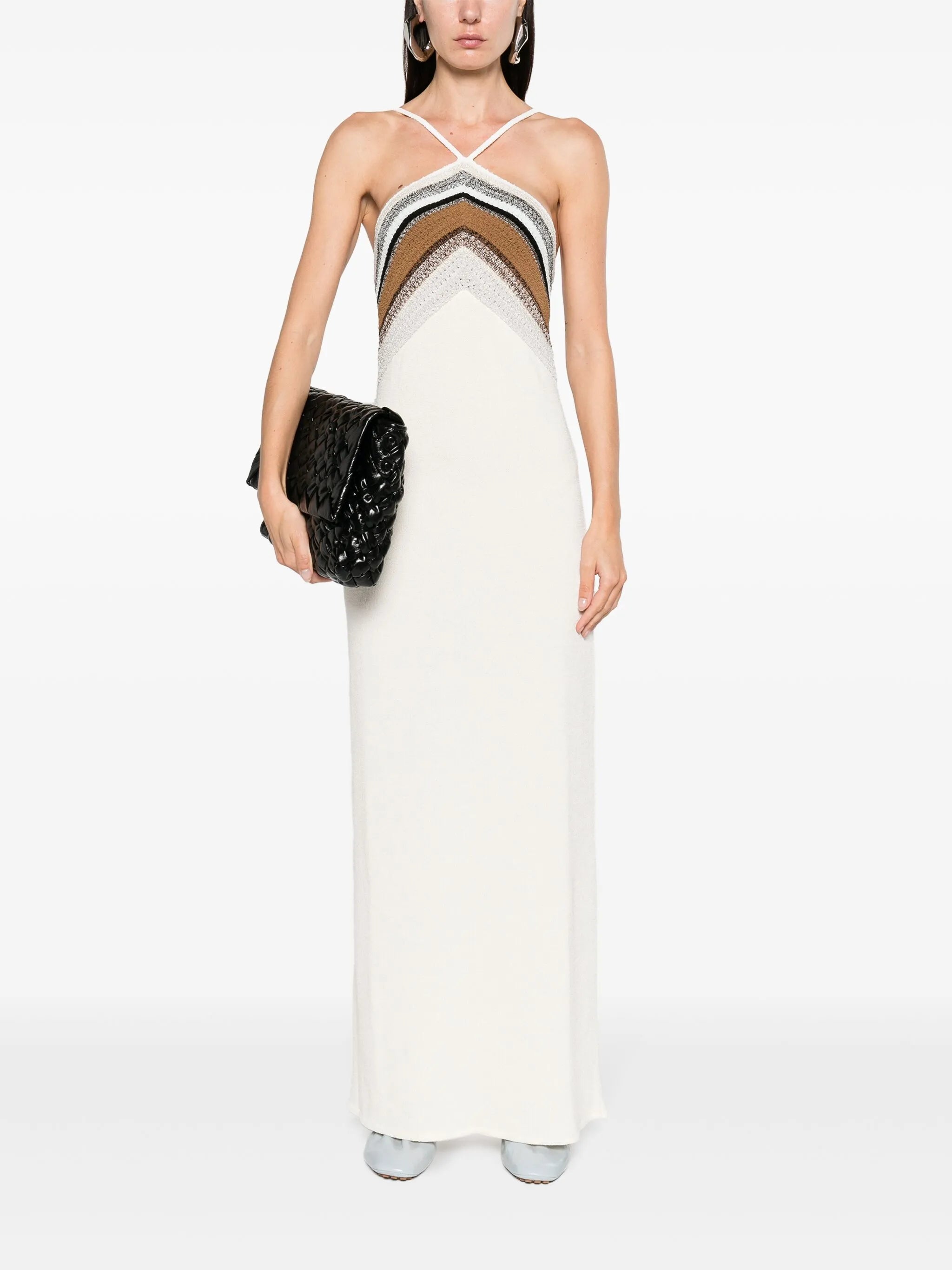 Naomi halterneck knitted maxi dress