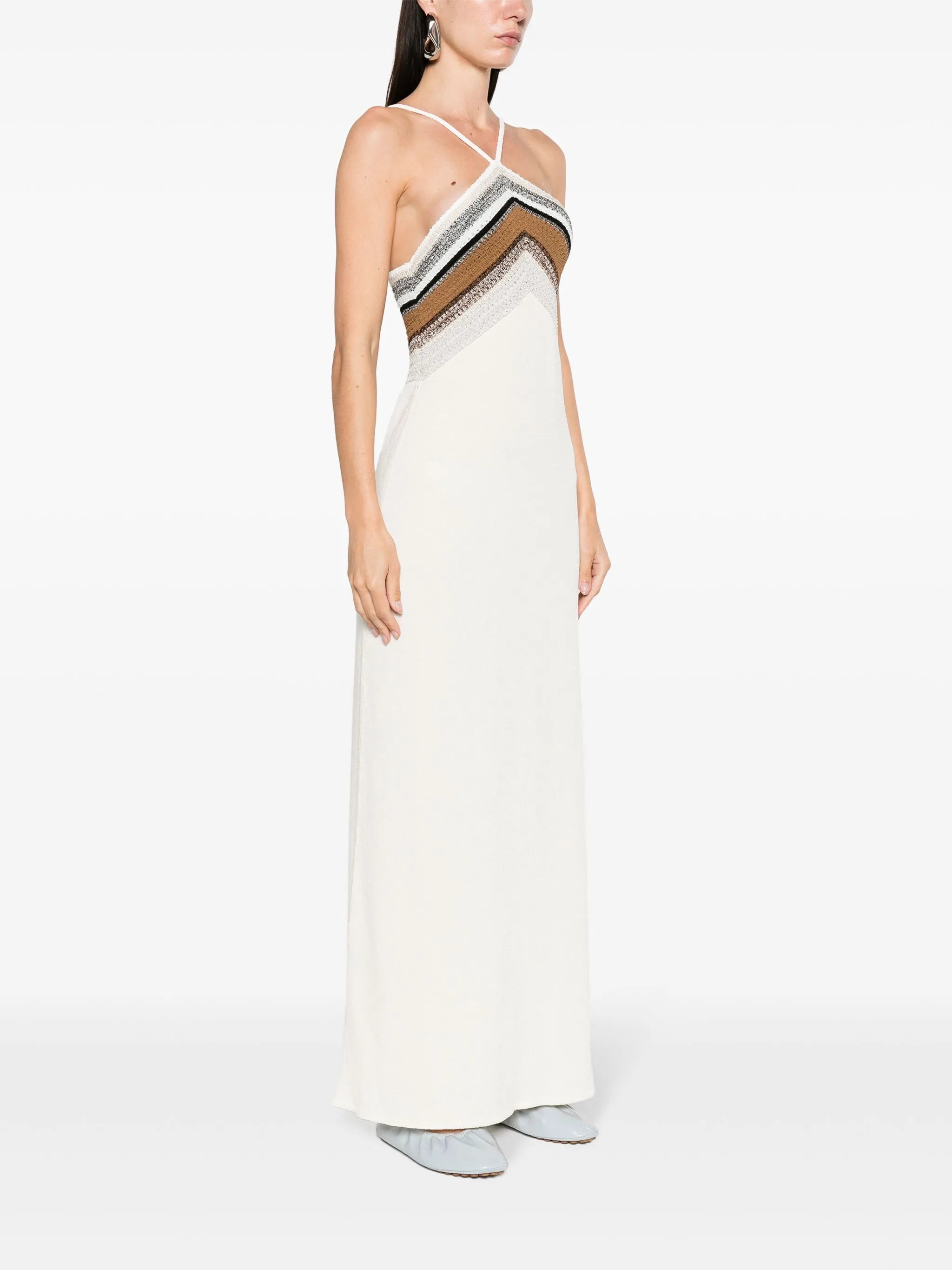Naomi halterneck knitted maxi dress