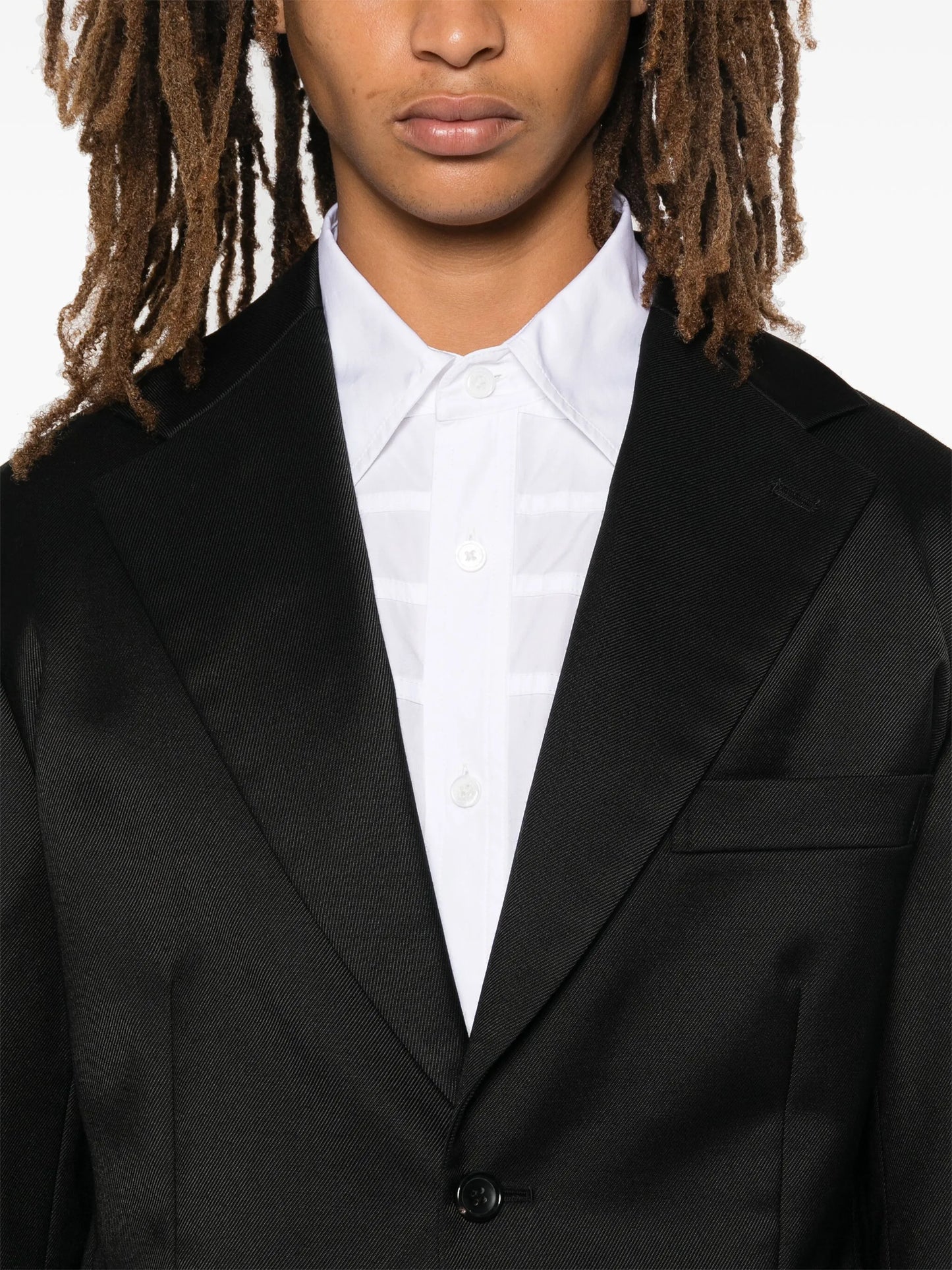 twill-weave blazer