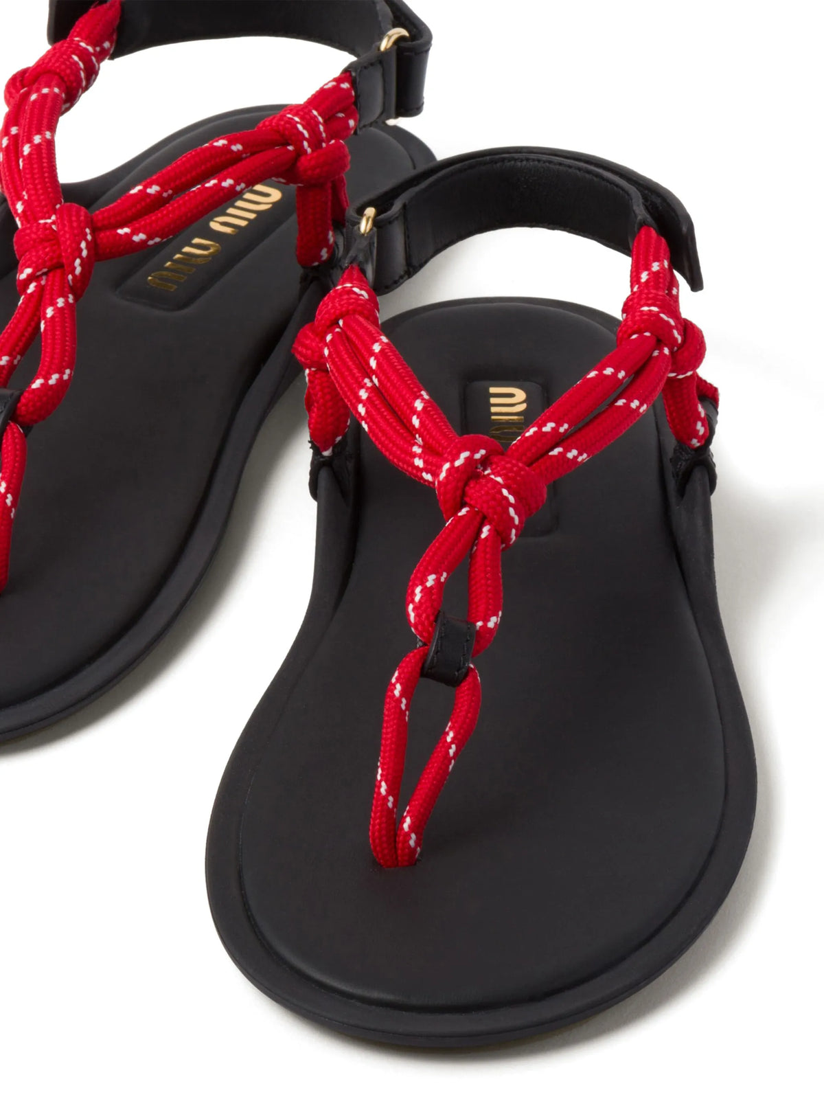 Riviere cord and leather sandals