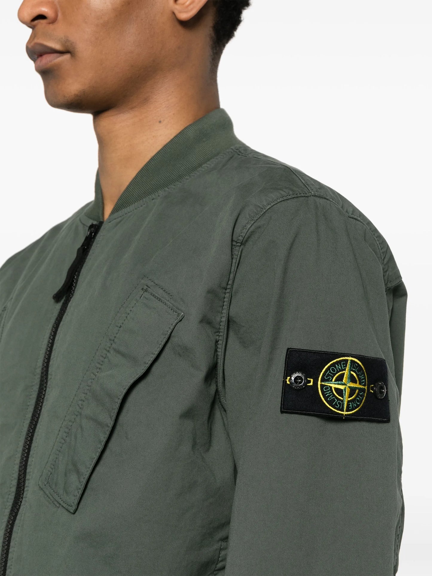 Compass-badge bomber jacket