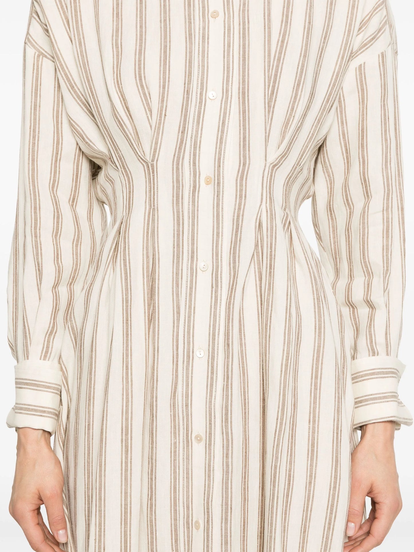 striped linen dress
