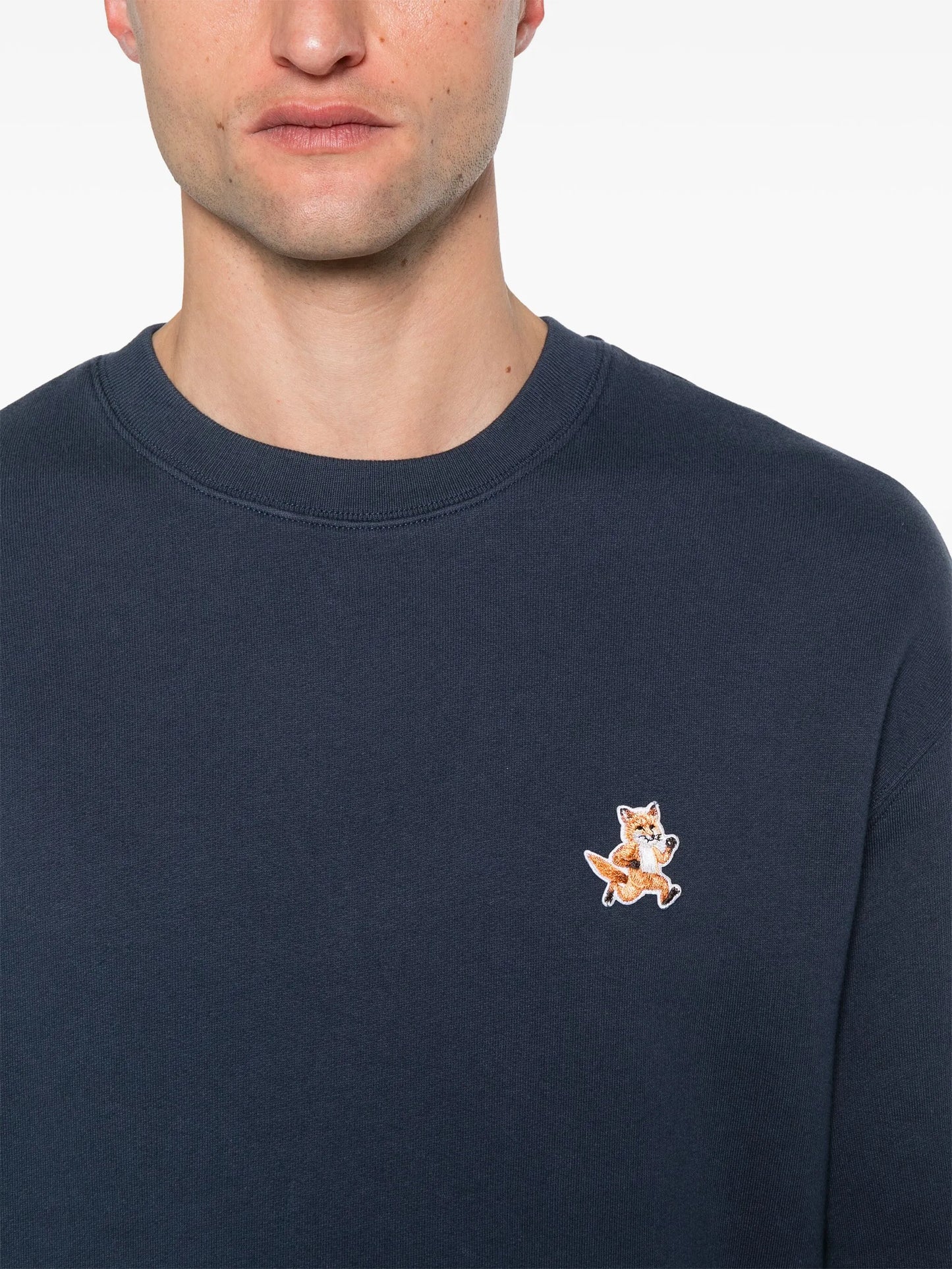Fox-motif cotton sweatshirt