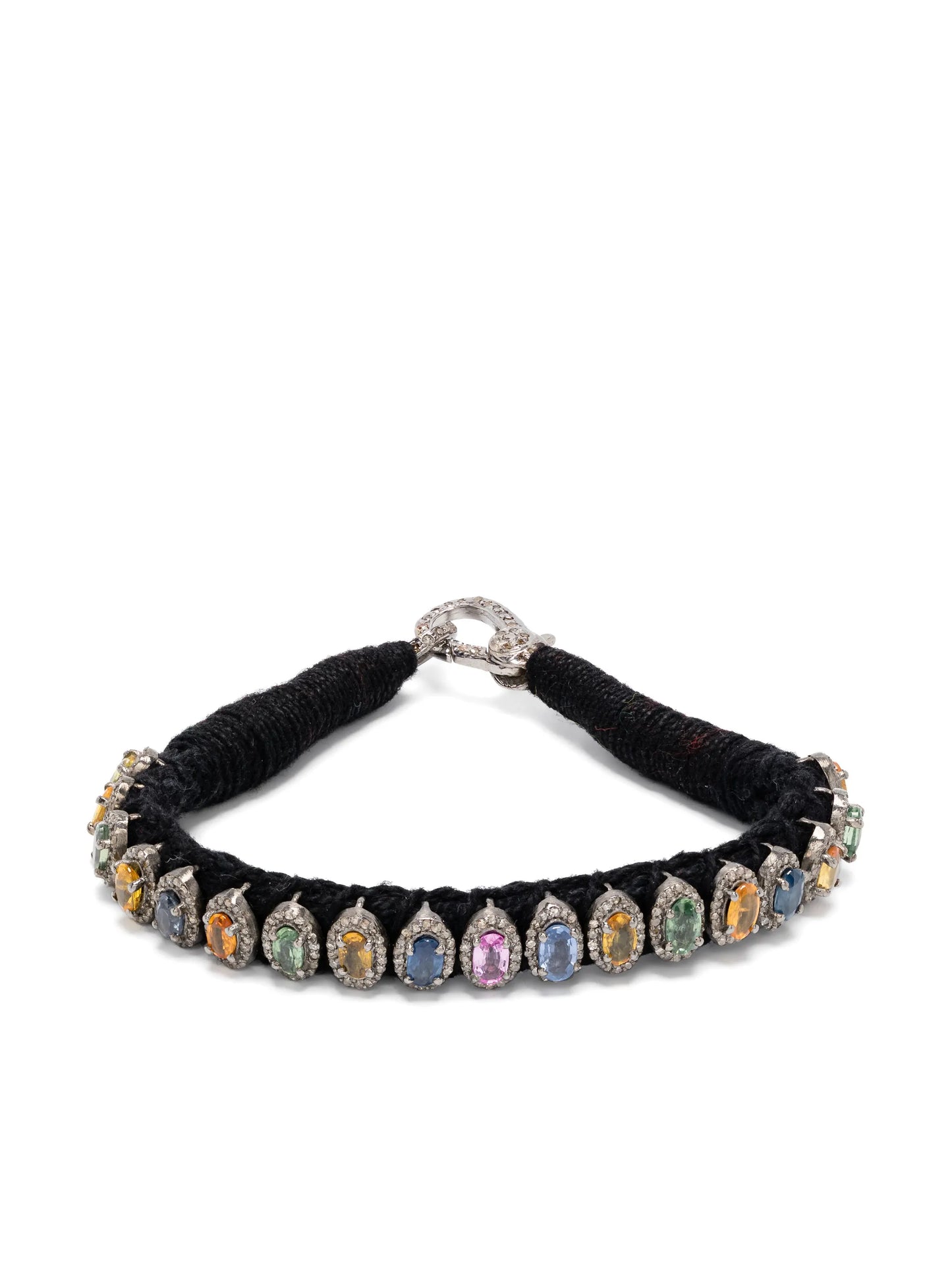 Rainbow Sapphire statement bracelet
