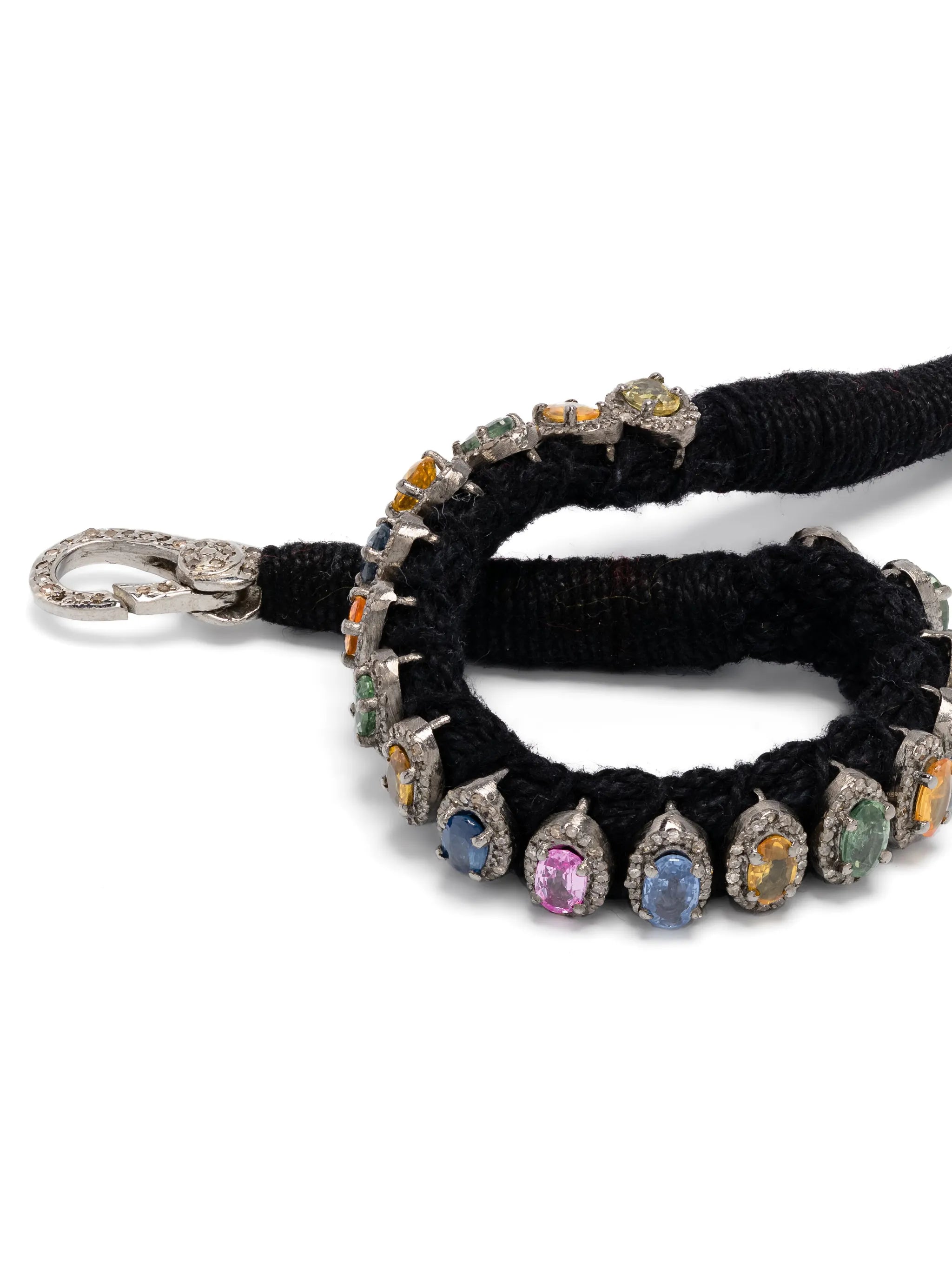 Rainbow Sapphire statement bracelet