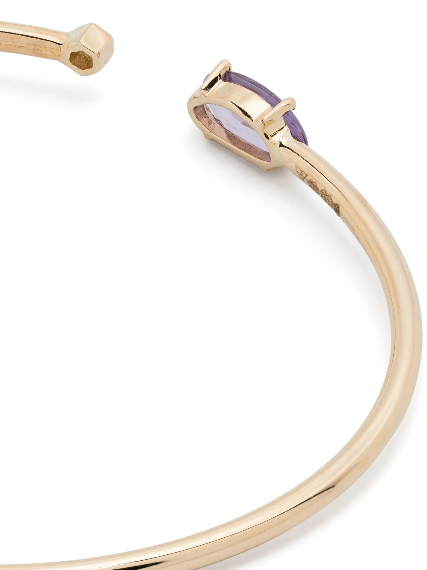 14kt yellow gold Bendable pink sapphire cuff bracelet