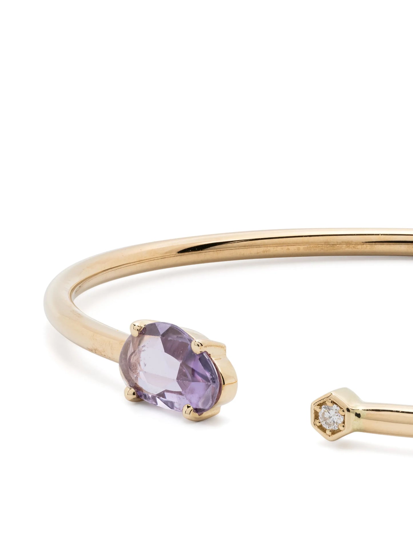 14kt yellow gold Bendable pink sapphire cuff bracelet