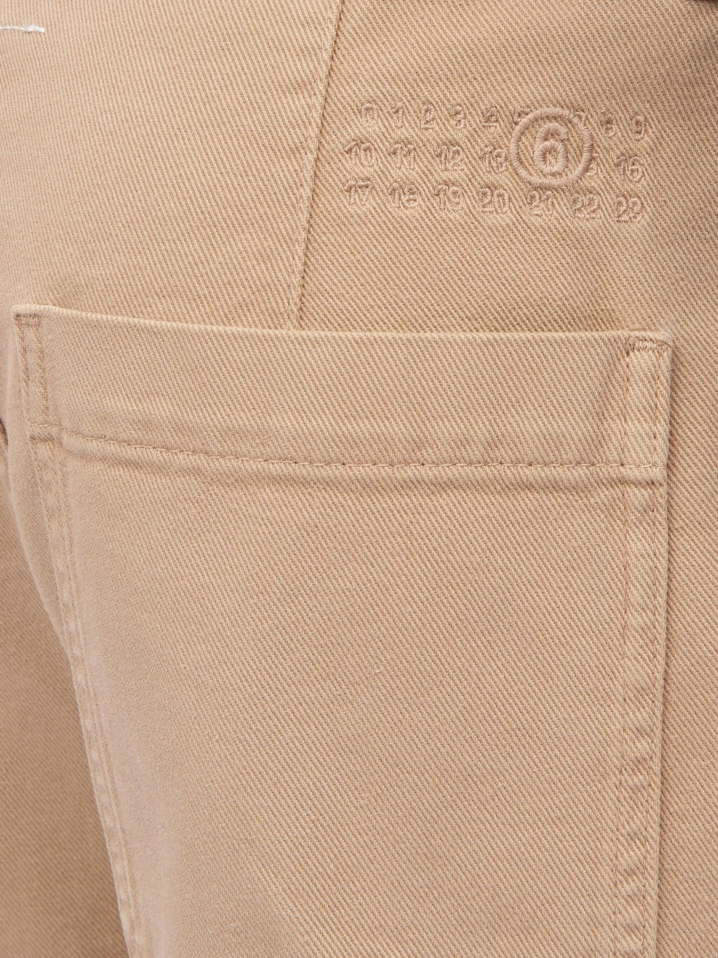 straight-leg cotton trousers