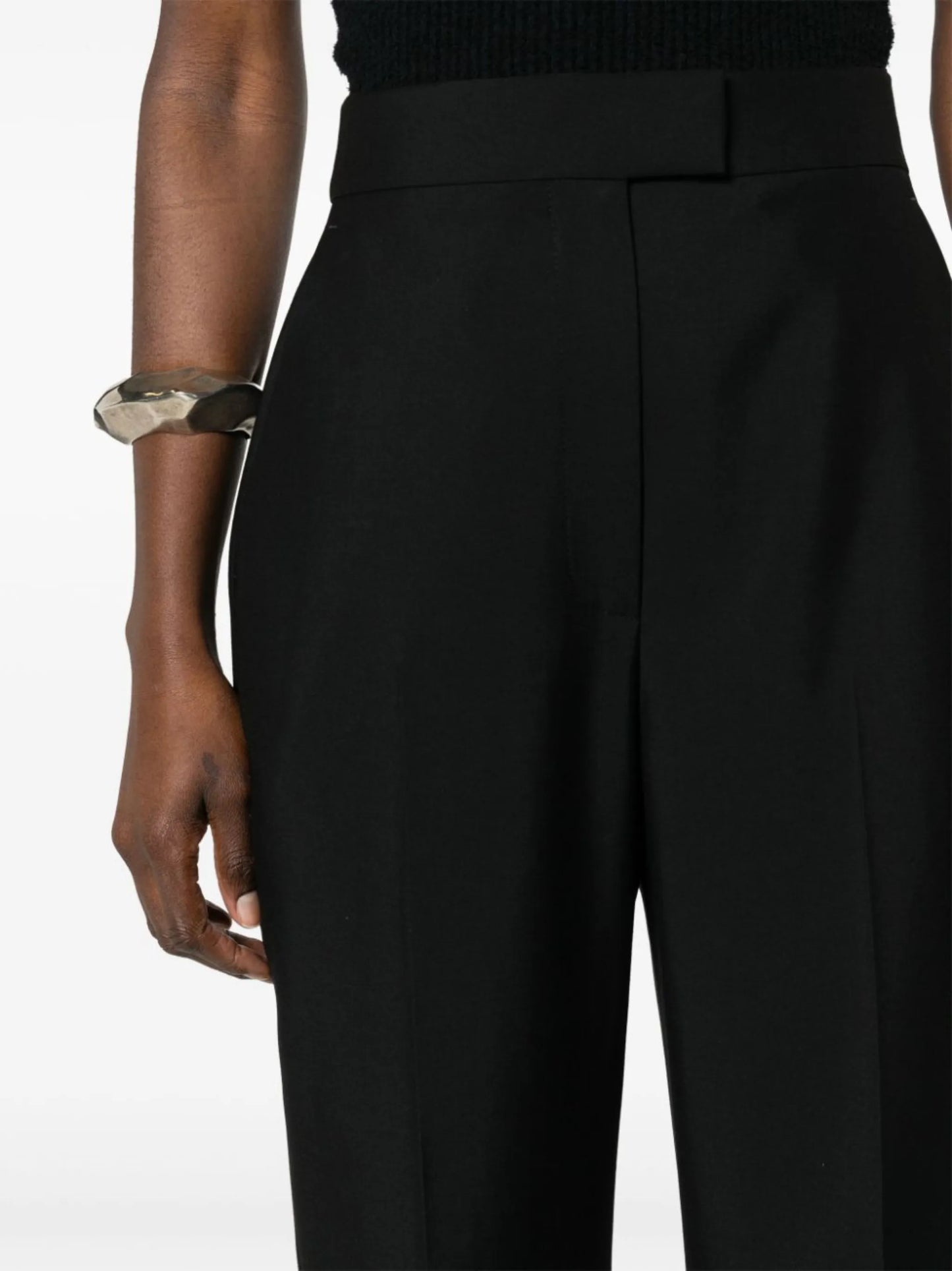 high-waisted cigarette trousers