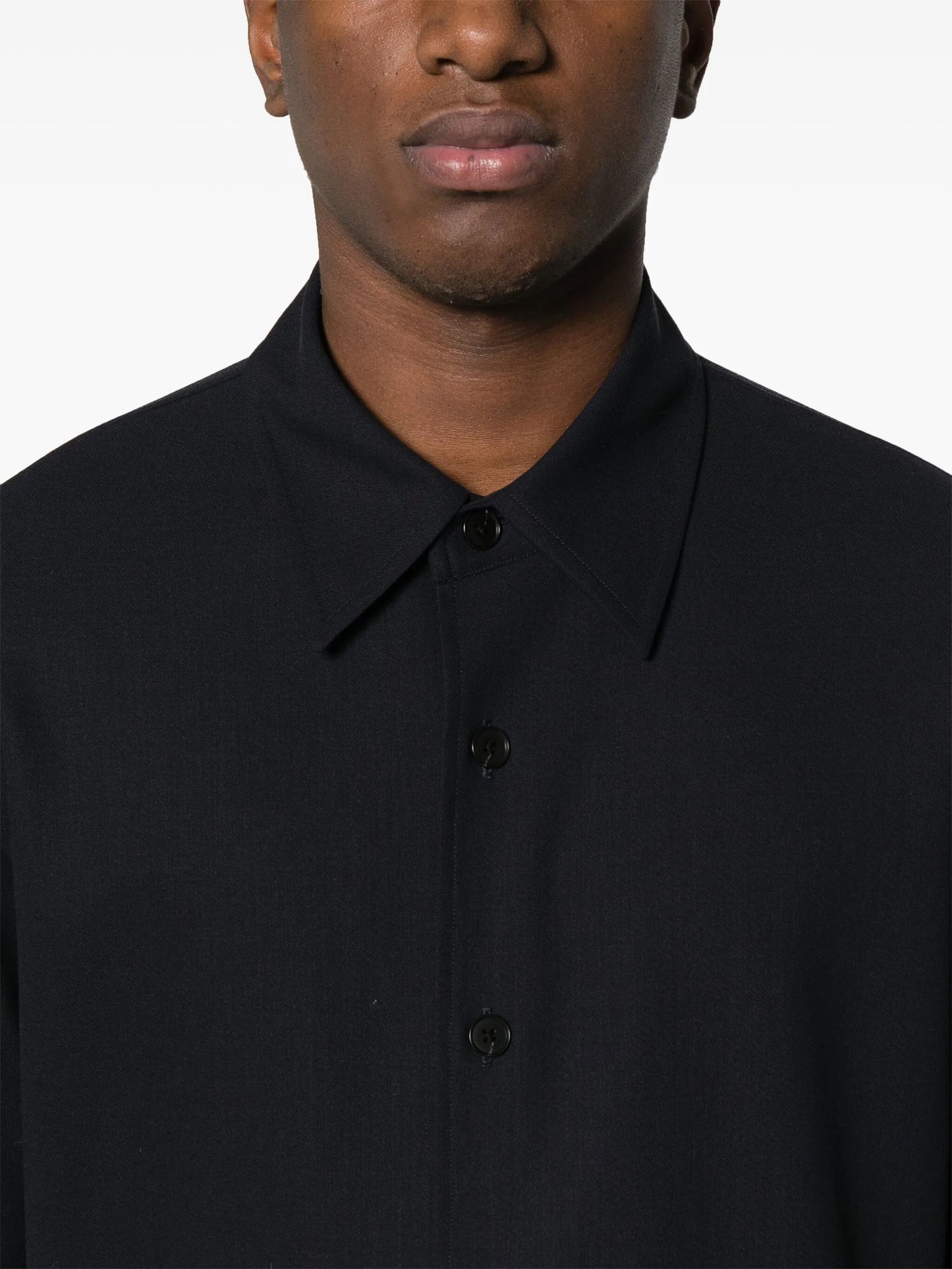 long-sleeve wool shirt