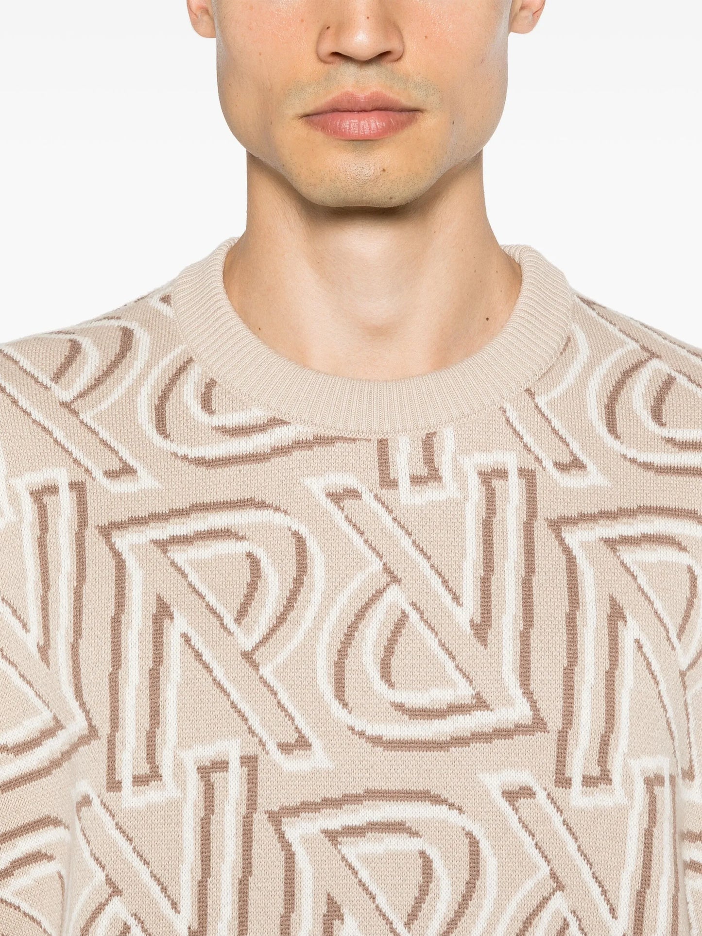 monogram knit jumper