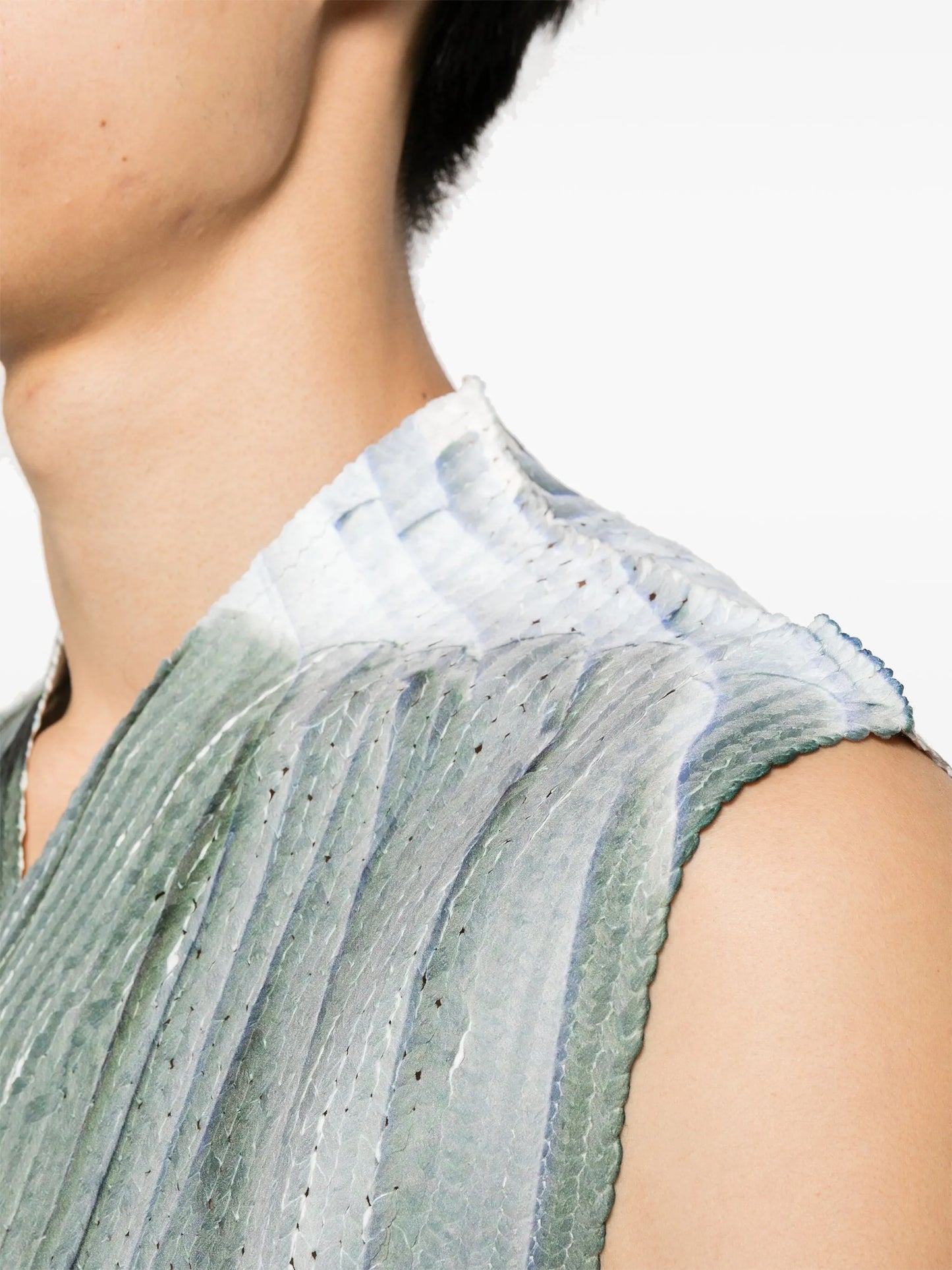abstract buttoned vest