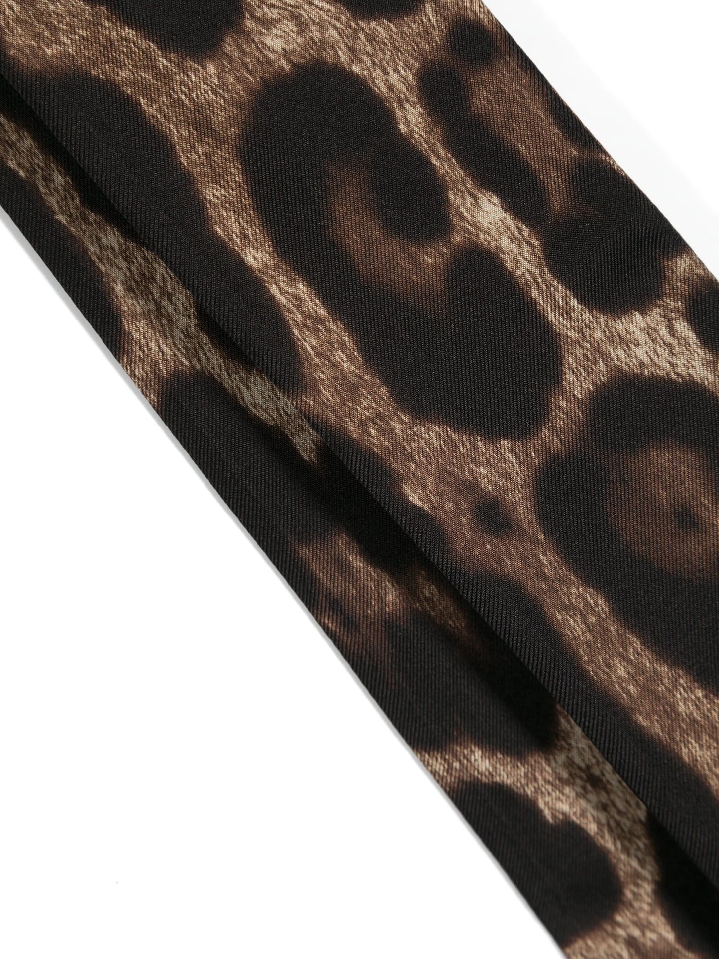 leopard-print silk scarf