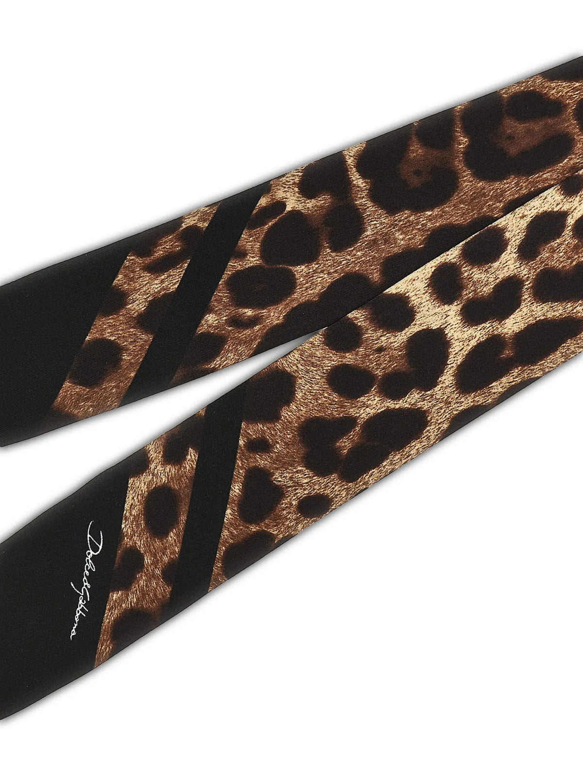 leopard-print silk twill bandeau 6x100