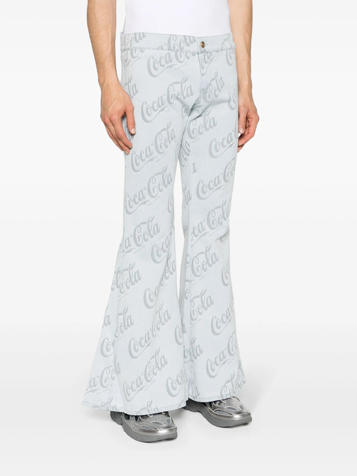 x Coca-Cola jacquard flared jeans