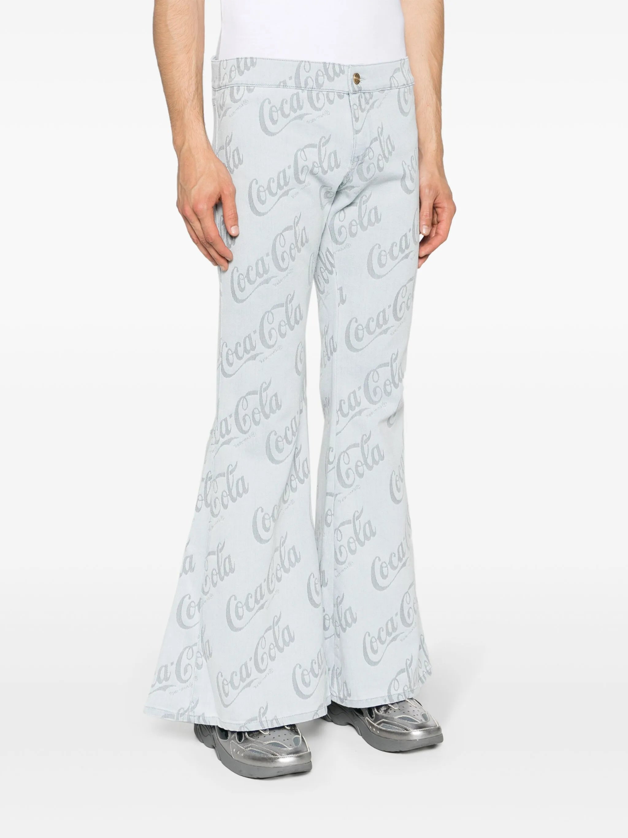 x Coca-Cola jacquard flared jeans