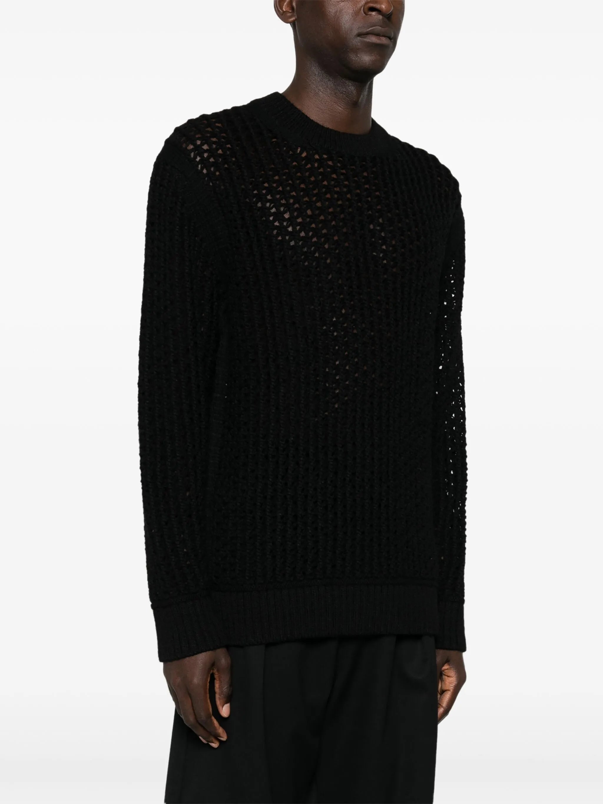 open-knit sweater