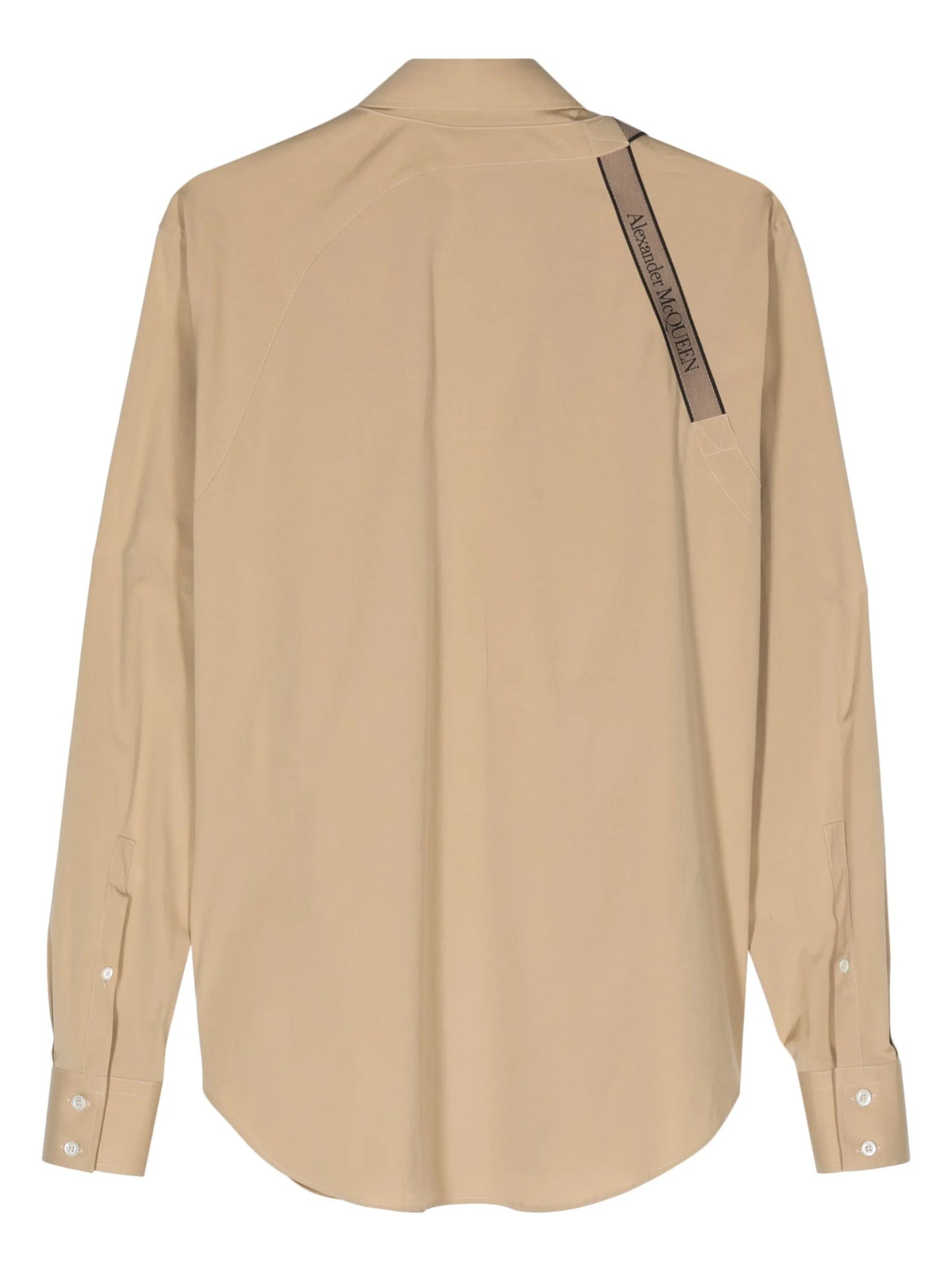 harness-strap poplin shirt